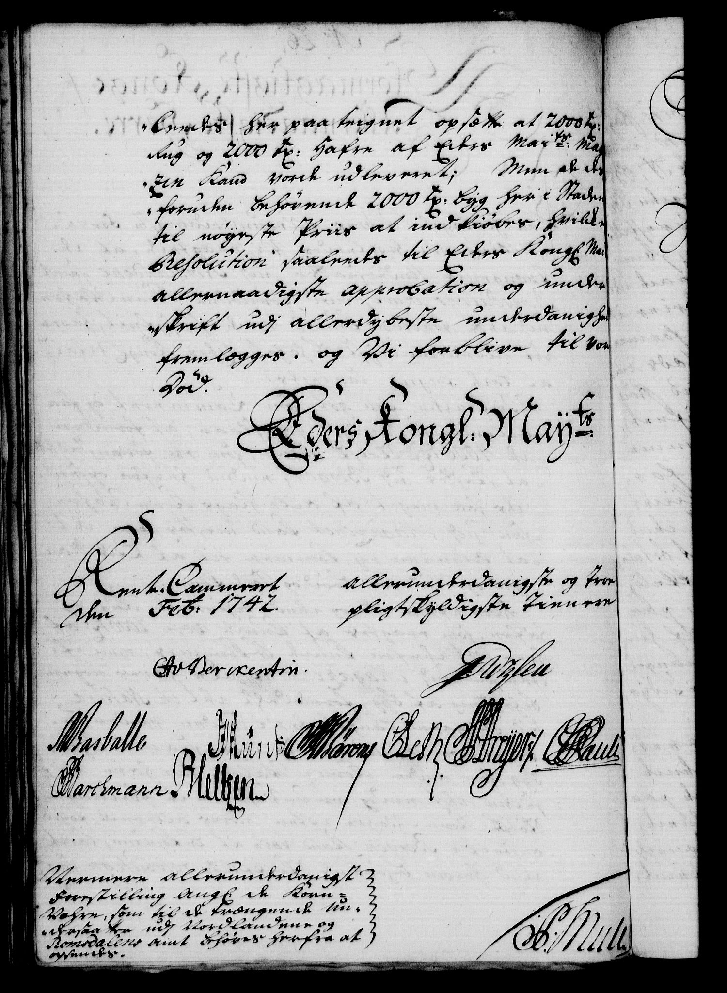 Rentekammeret, Kammerkanselliet, RA/EA-3111/G/Gf/Gfa/L0025: Norsk relasjons- og resolusjonsprotokoll (merket RK 52.25), 1742, p. 164