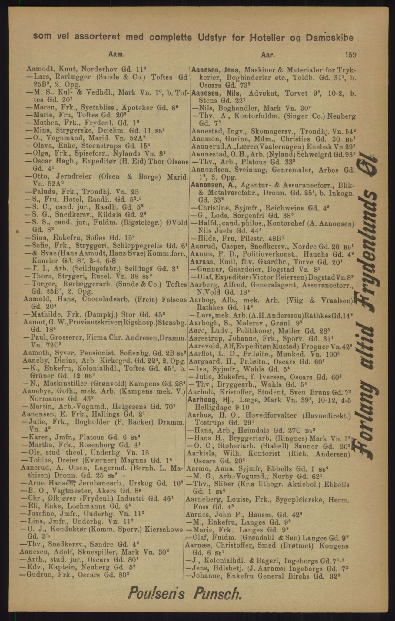 Kristiania/Oslo adressebok, PUBL/-, 1905, p. 159