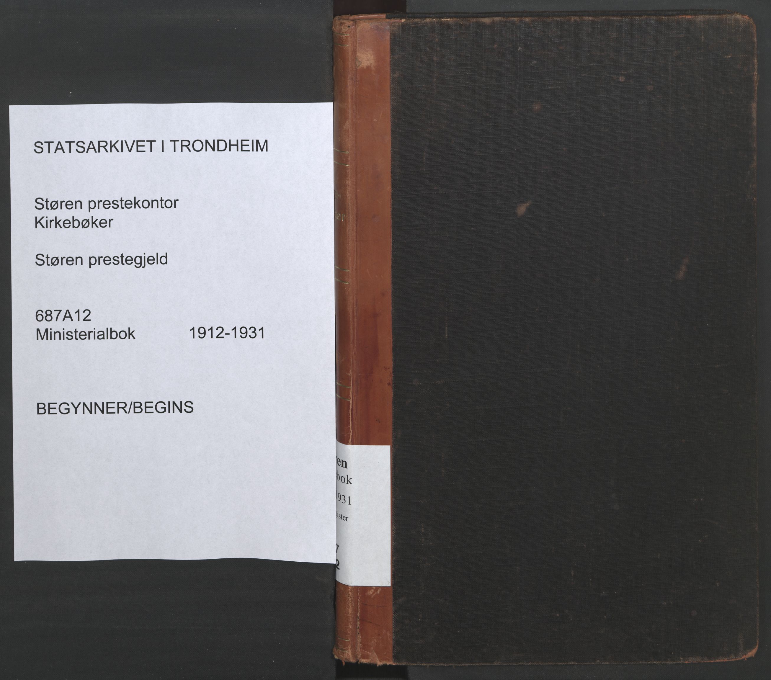 Ministerialprotokoller, klokkerbøker og fødselsregistre - Sør-Trøndelag, SAT/A-1456/687/L1006: Diary records no. 687A12, 1912-1931