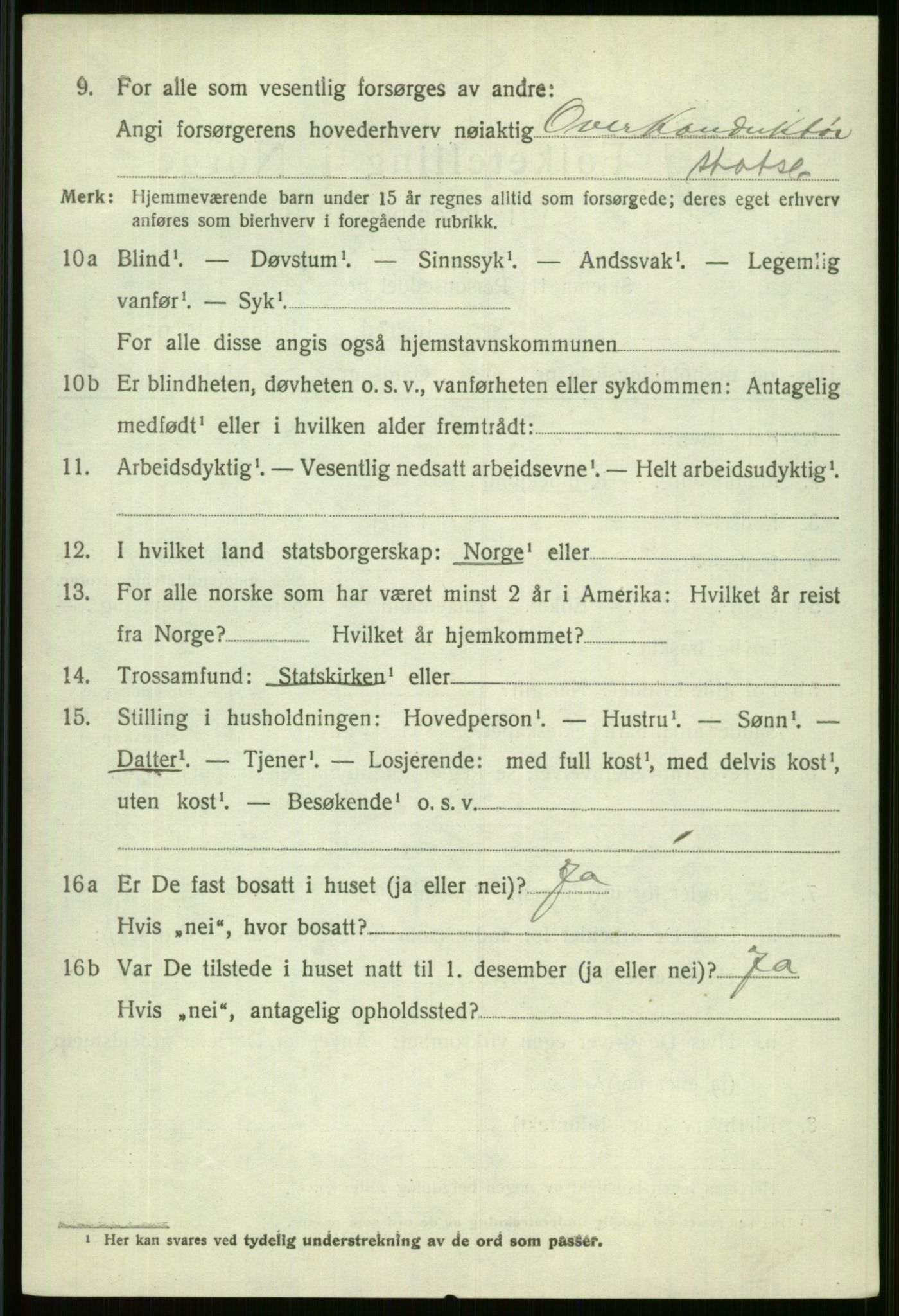 SAB, 1920 census for Voss, 1920, p. 17724