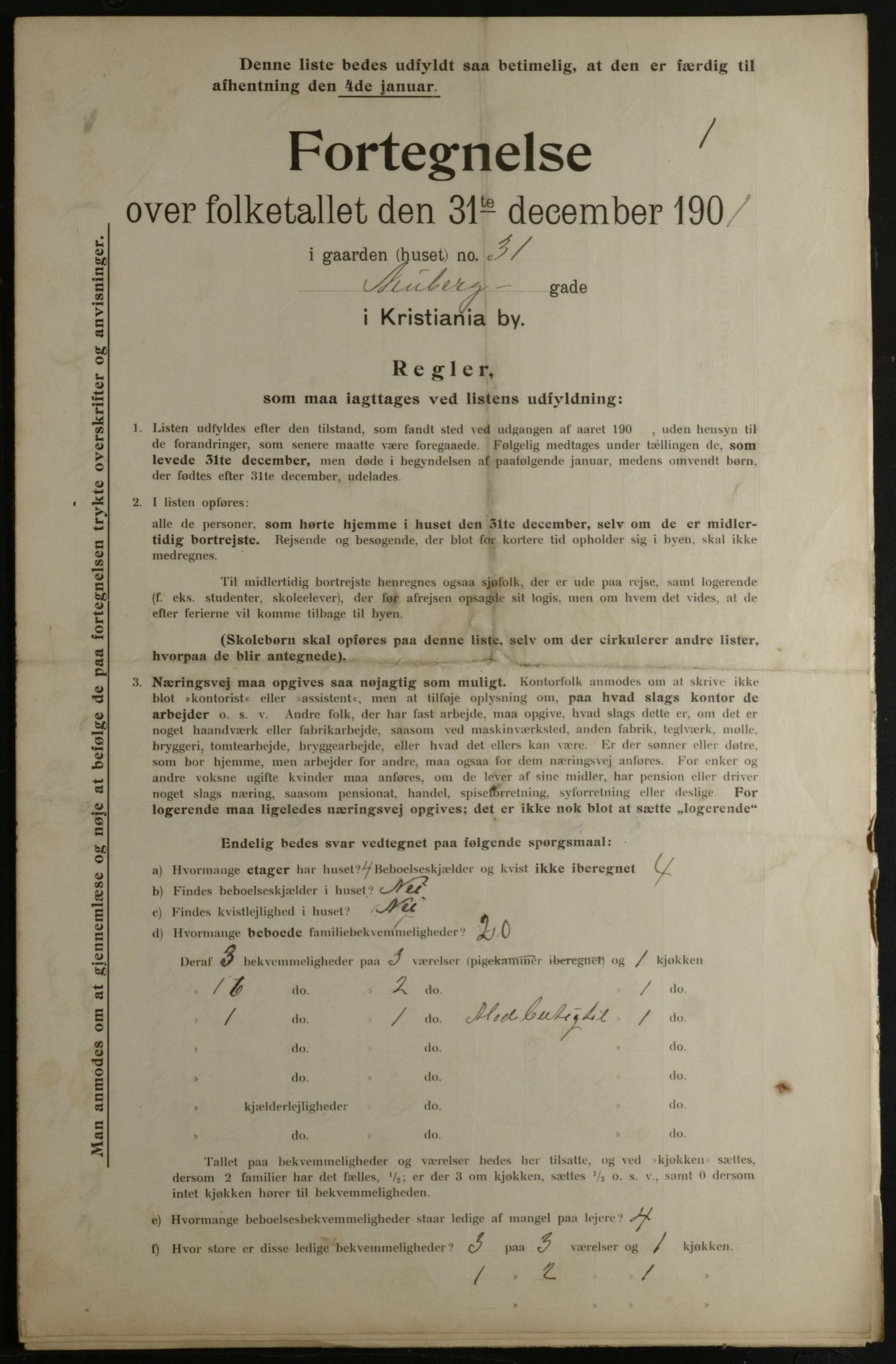 OBA, Municipal Census 1901 for Kristiania, 1901, p. 10756