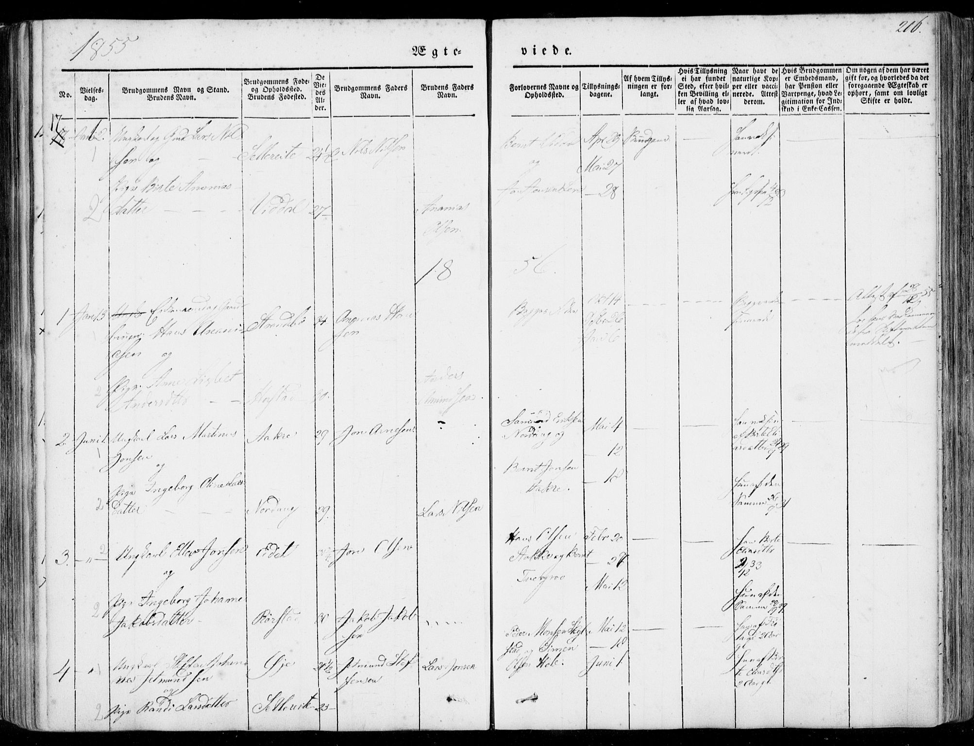 Ministerialprotokoller, klokkerbøker og fødselsregistre - Møre og Romsdal, SAT/A-1454/515/L0209: Parish register (official) no. 515A05, 1847-1868, p. 206