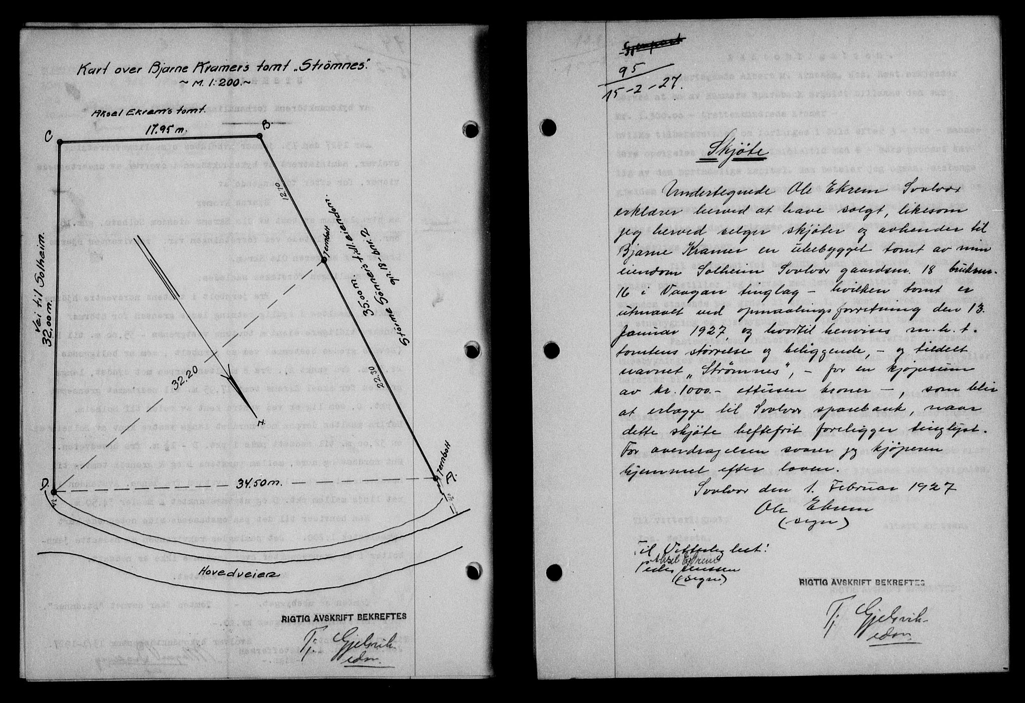 Lofoten sorenskriveri, SAT/A-0017/1/2/2C/L0015b: Mortgage book no. 15b, 1927-1927, Deed date: 15.02.1927
