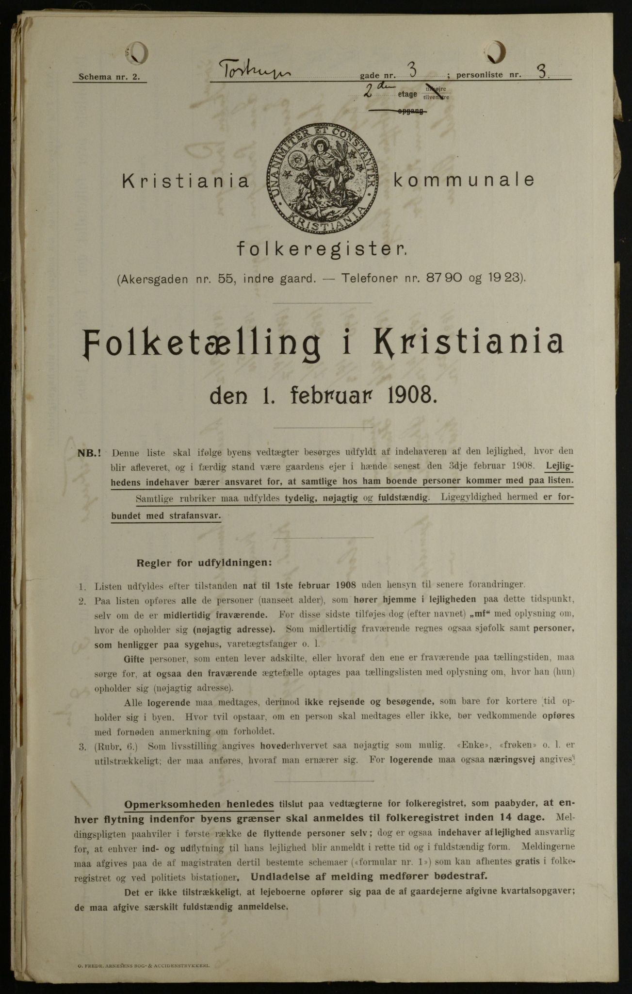 OBA, Municipal Census 1908 for Kristiania, 1908, p. 103653