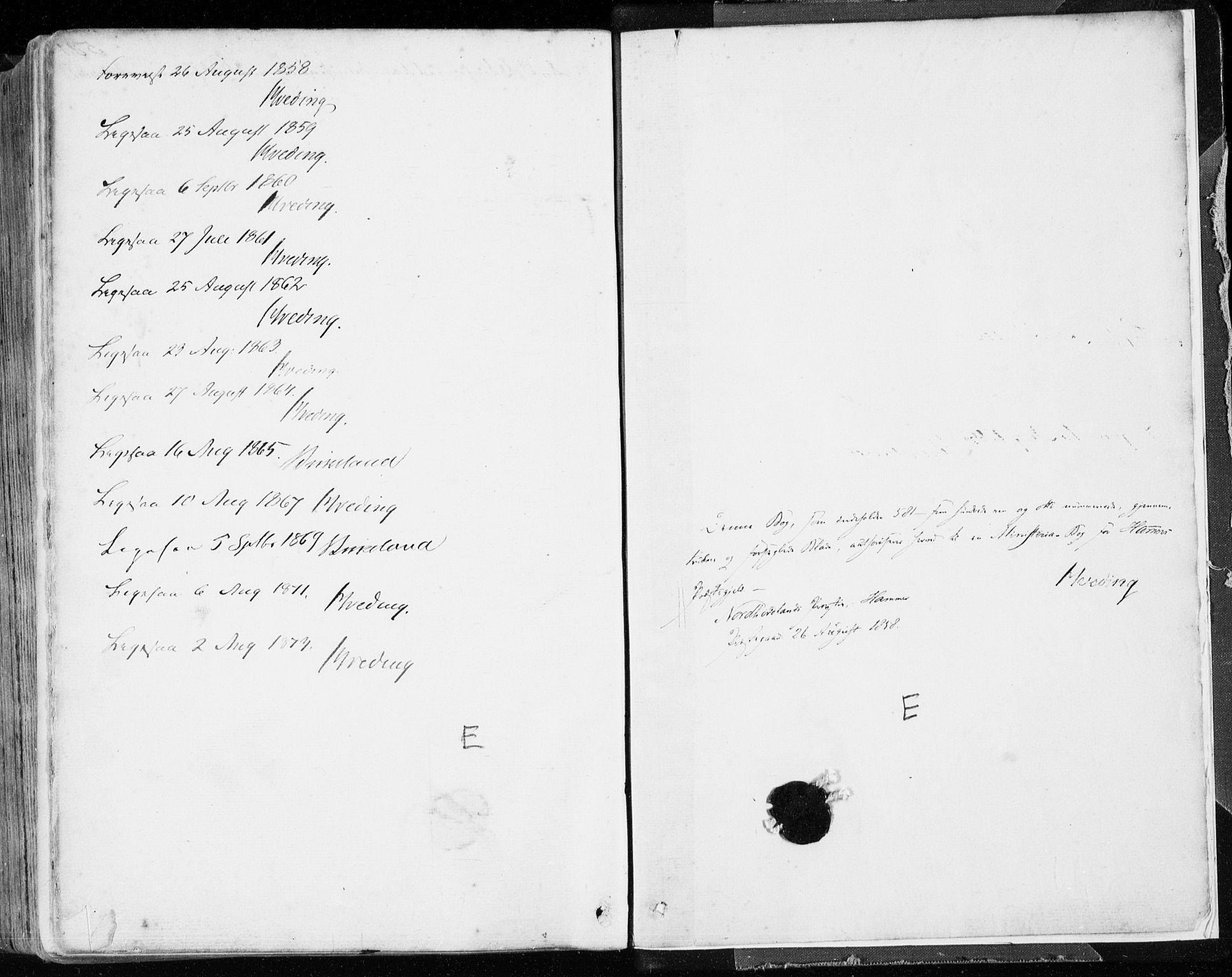 Hamre sokneprestembete, AV/SAB-A-75501/H/Ha/Haa/Haaa/L0014: Parish register (official) no. A 14, 1858-1872