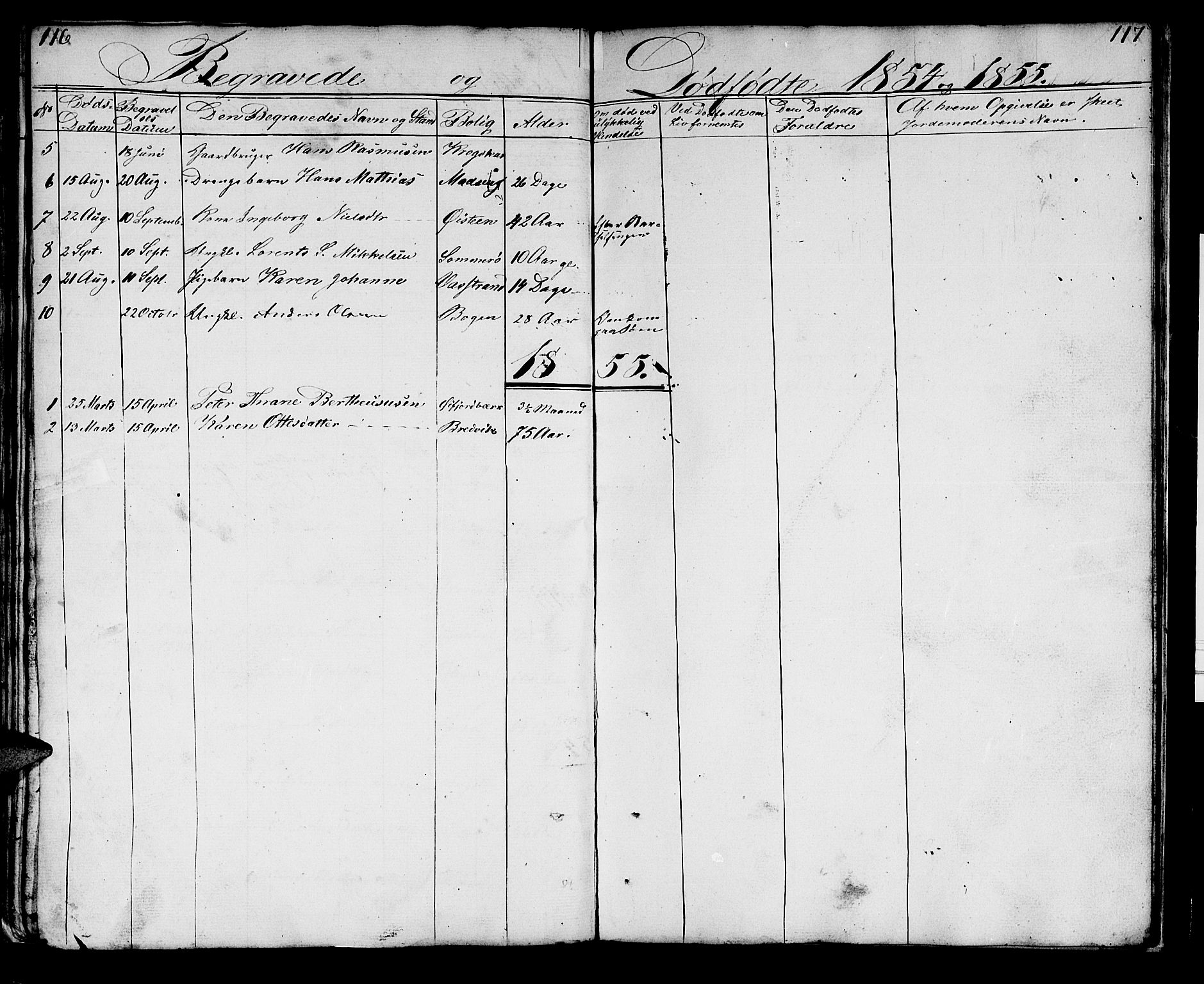 Lenvik sokneprestembete, SATØ/S-1310/H/Ha/Hab/L0018klokker: Parish register (copy) no. 18, 1838-1854, p. 116-117