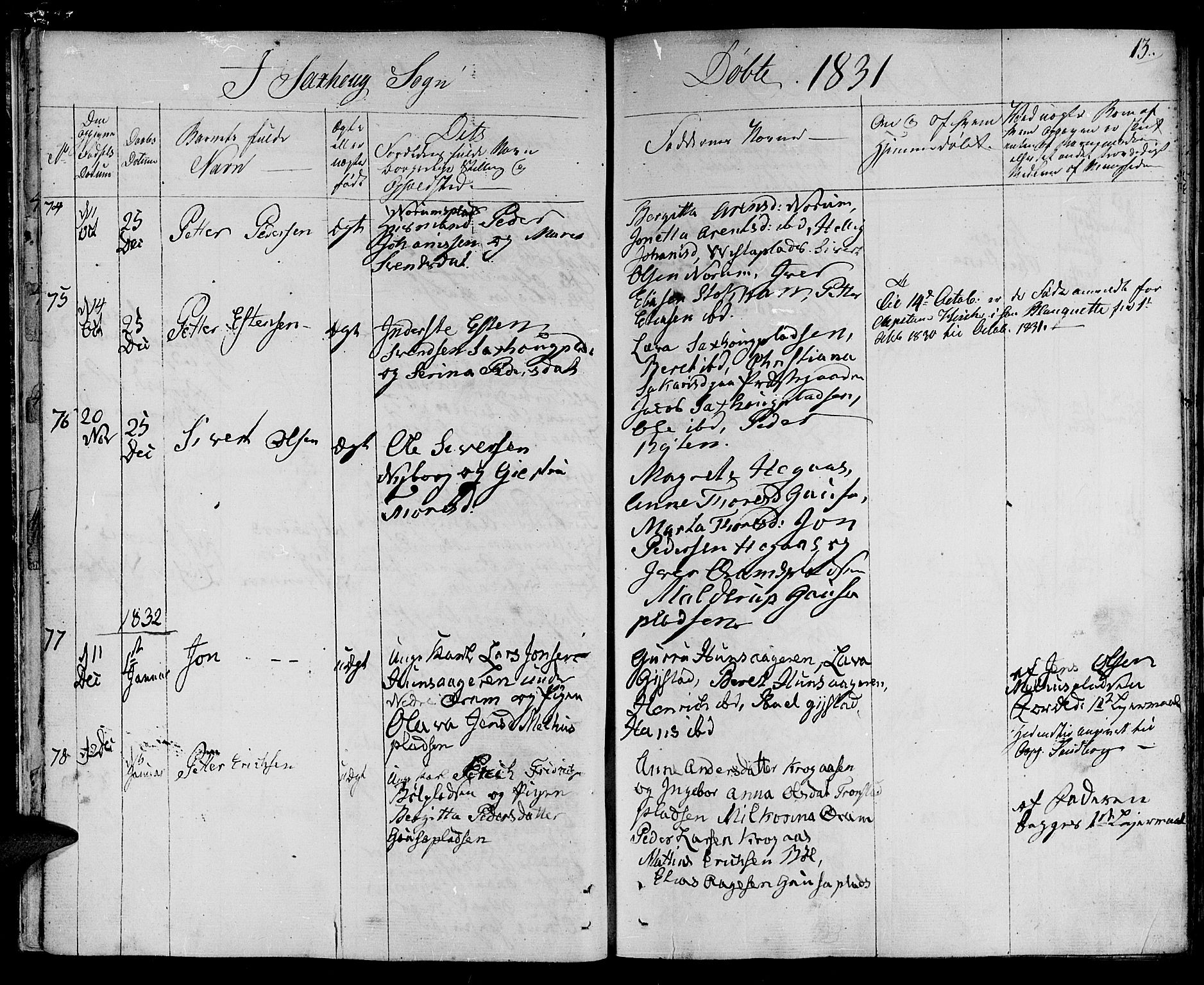 Ministerialprotokoller, klokkerbøker og fødselsregistre - Nord-Trøndelag, SAT/A-1458/730/L0277: Parish register (official) no. 730A06 /1, 1830-1839, p. 13