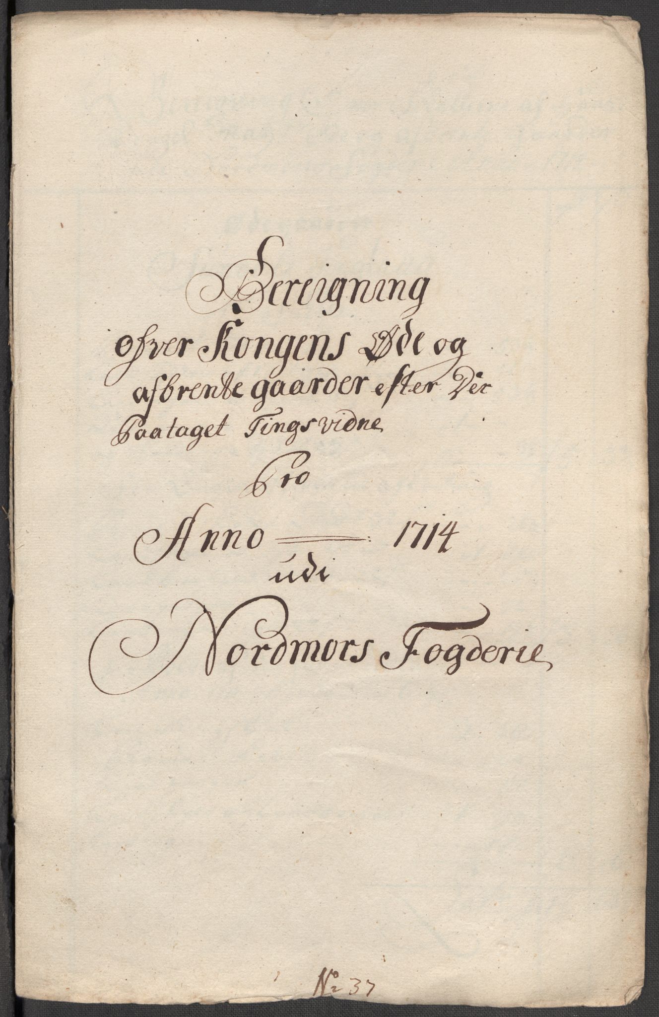 Rentekammeret inntil 1814, Reviderte regnskaper, Fogderegnskap, RA/EA-4092/R56/L3748: Fogderegnskap Nordmøre, 1714-1715, p. 201