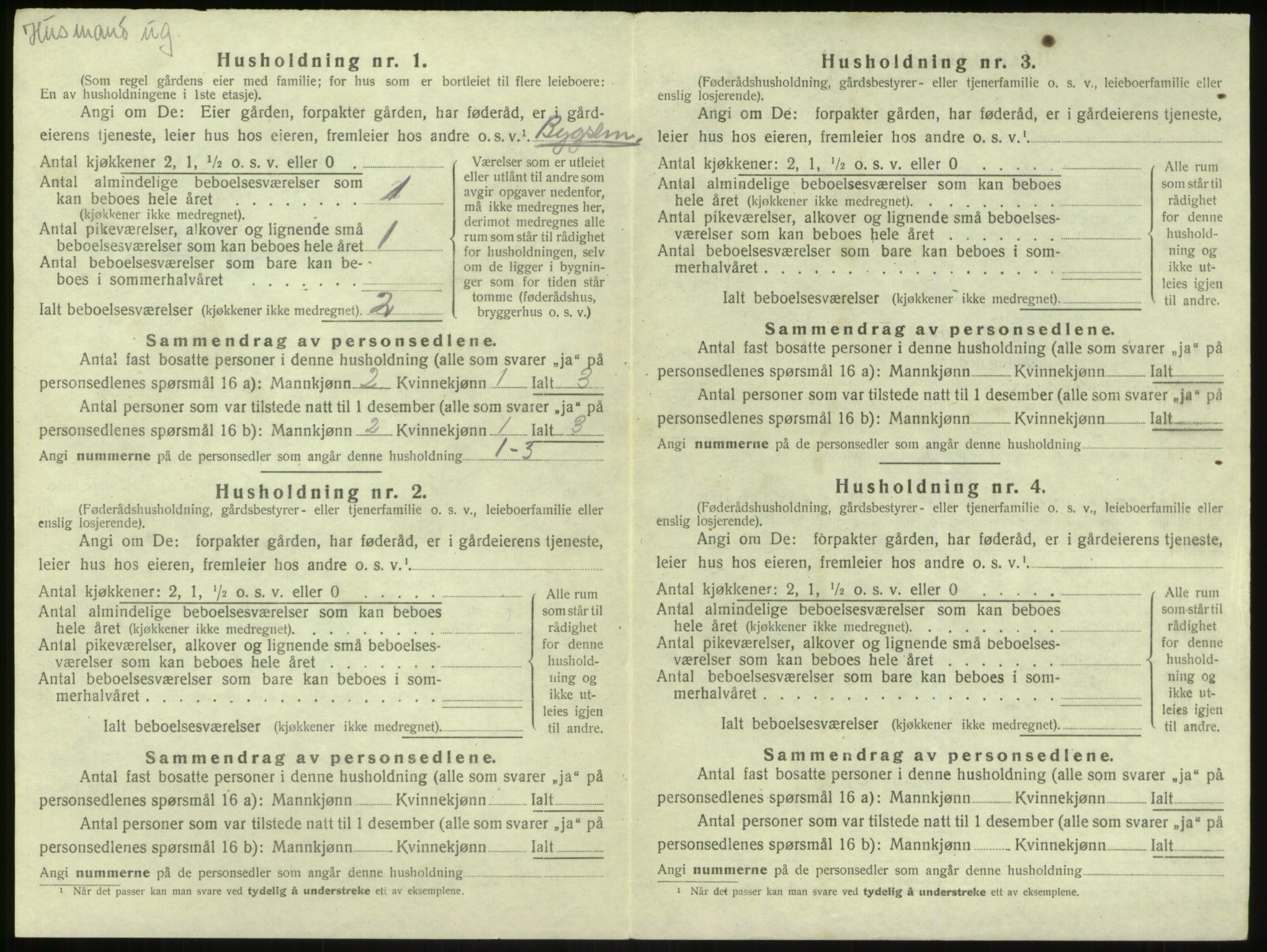 SAB, 1920 census for Kyrkjebø, 1920, p. 231