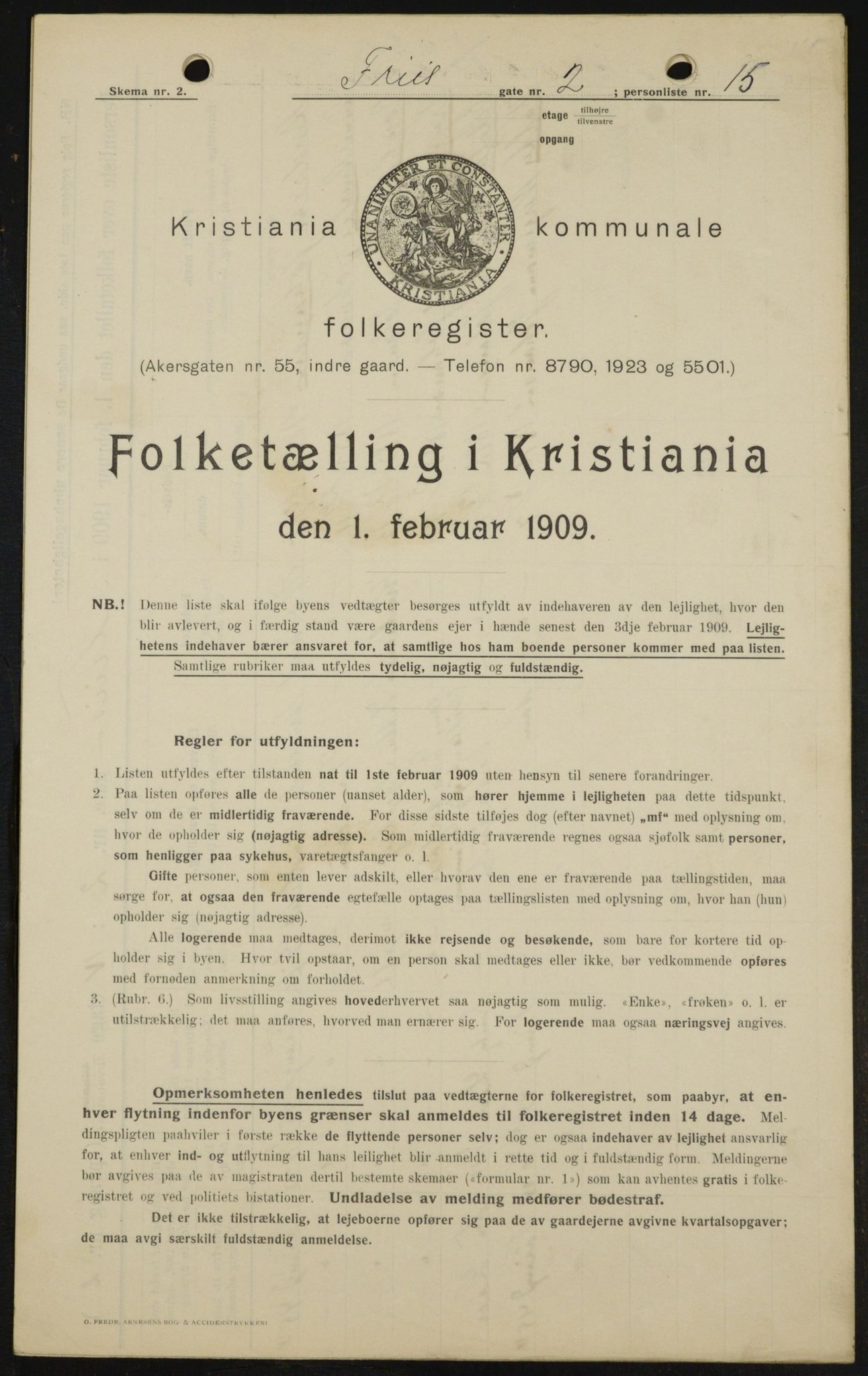 OBA, Municipal Census 1909 for Kristiania, 1909, p. 24391