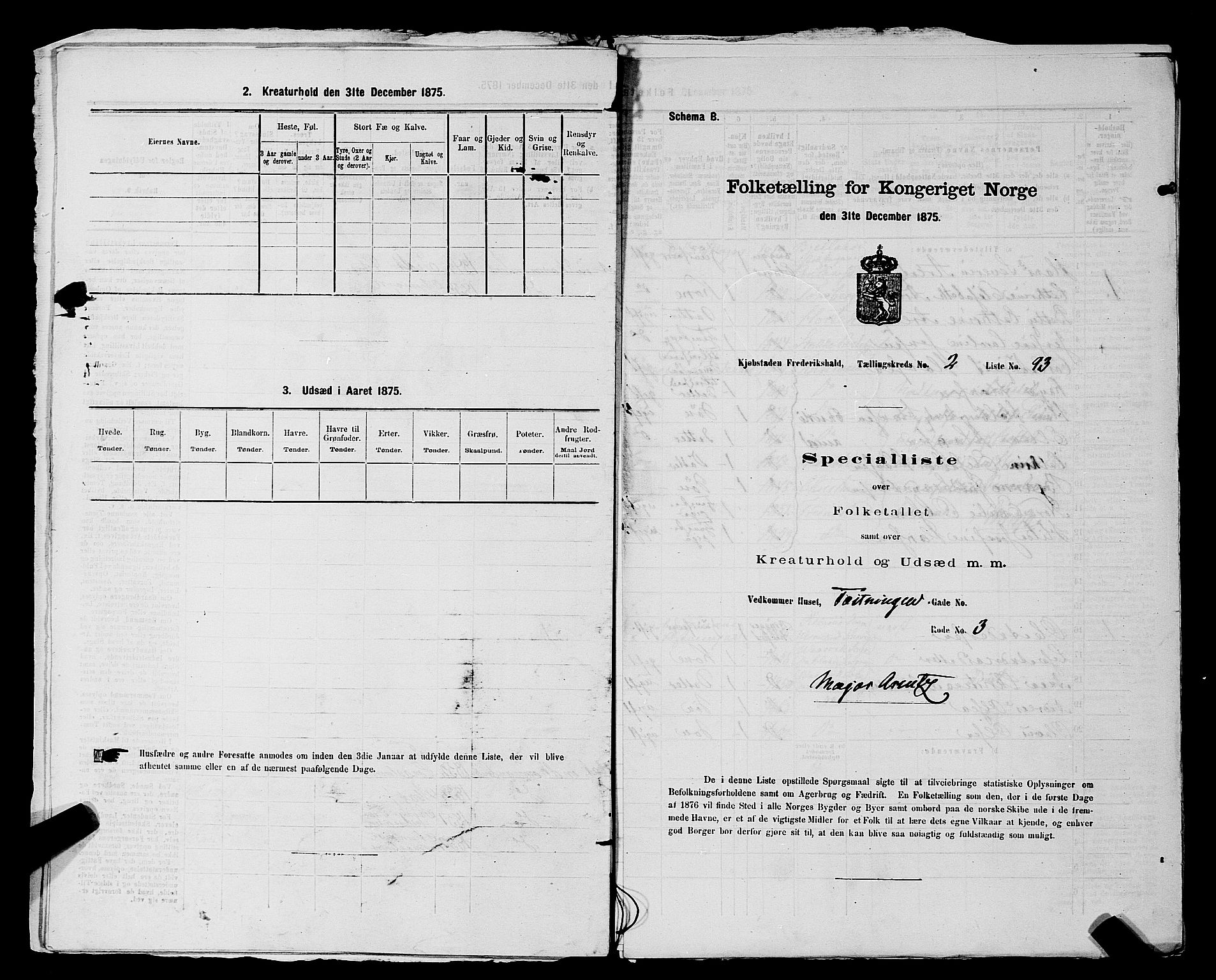 RA, 1875 census for 0101P Fredrikshald, 1875, p. 225