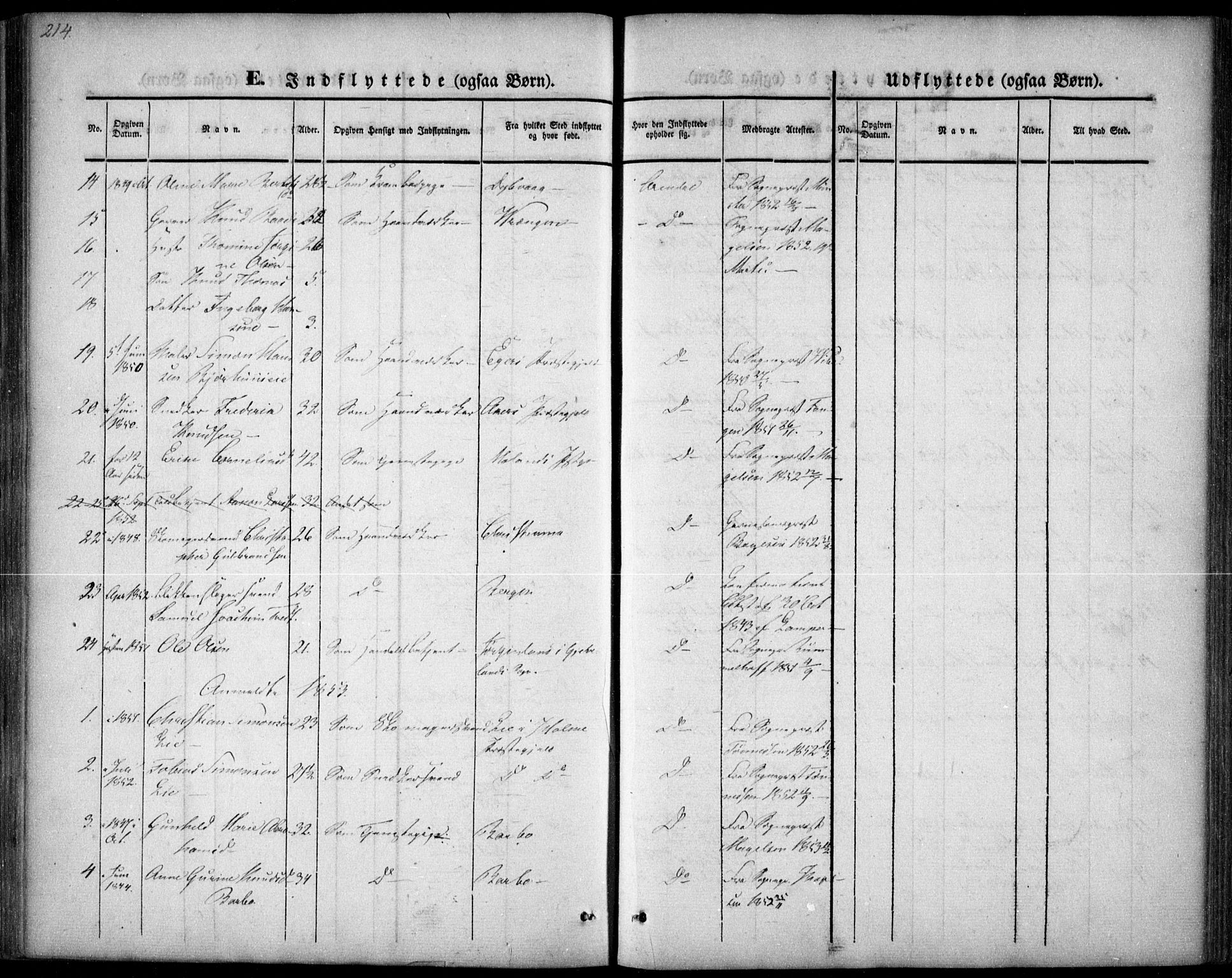 Arendal sokneprestkontor, Trefoldighet, SAK/1111-0040/F/Fa/L0005: Parish register (official) no. A 5, 1838-1854, p. 314