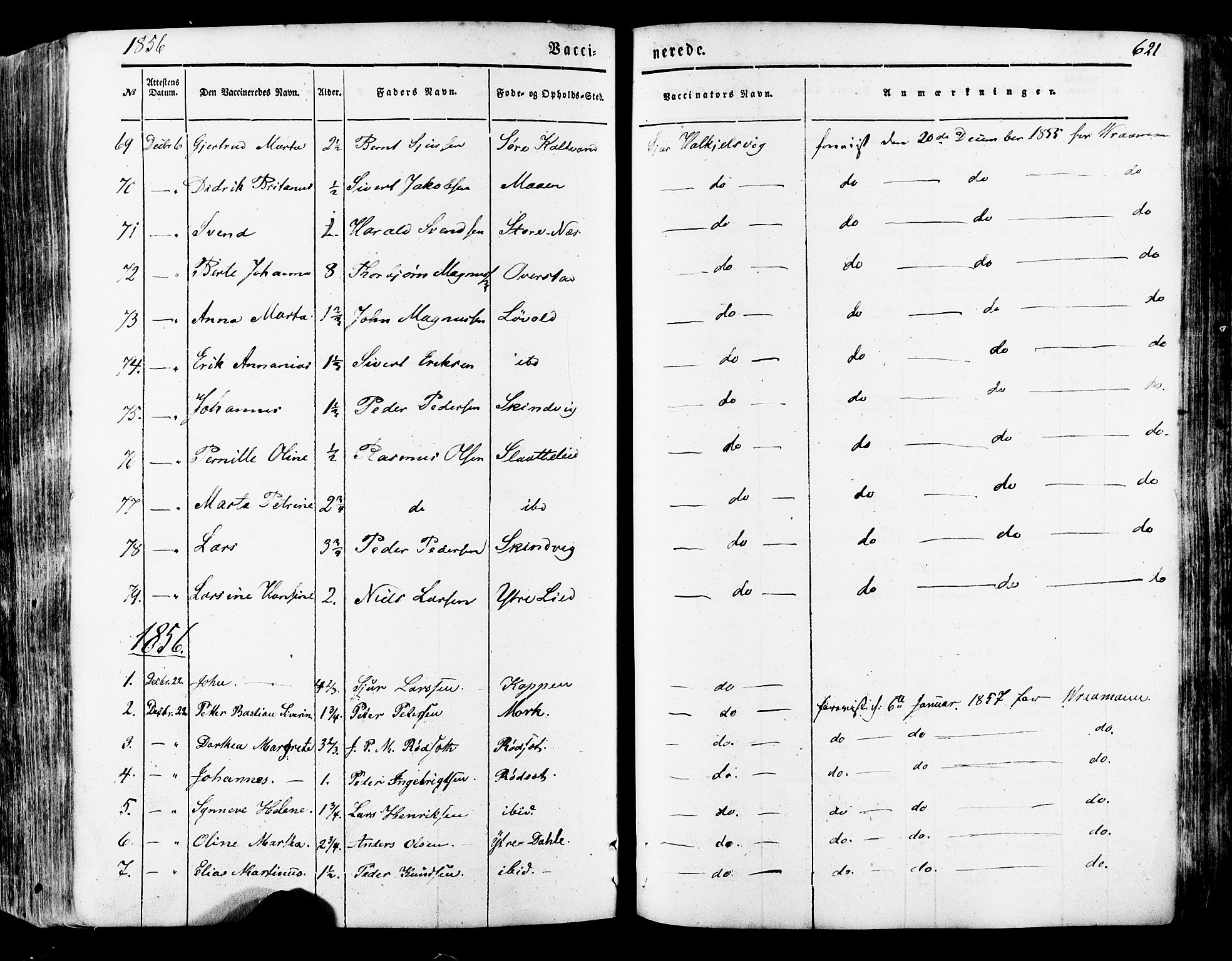 Ministerialprotokoller, klokkerbøker og fødselsregistre - Møre og Romsdal, SAT/A-1454/511/L0140: Parish register (official) no. 511A07, 1851-1878, p. 621