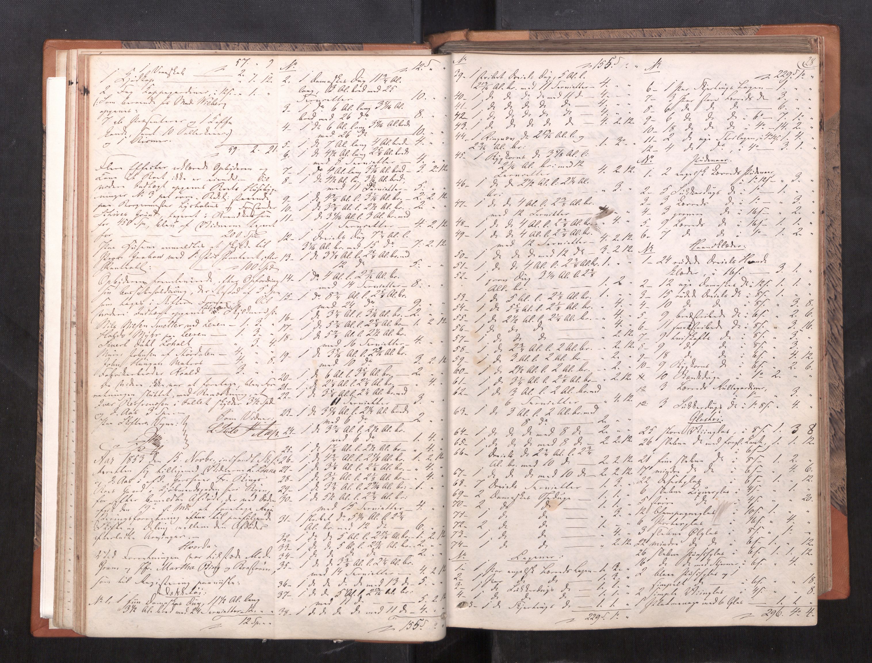 Trondheim byfogd, AV/SAT-A-0003/1/3/3C/L0002: Skifteregistreringsprotokoll (m/ register) U, 1852-1860, p. 28
