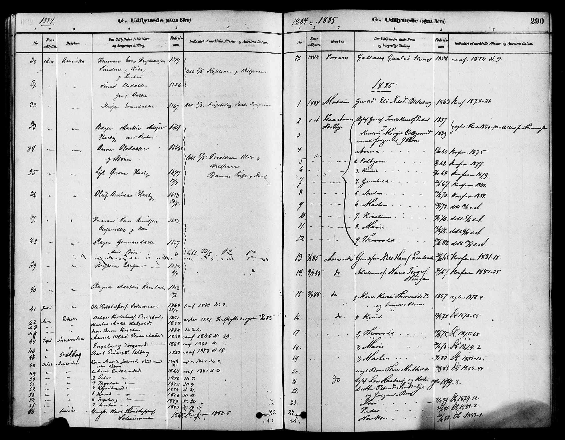 Sigdal kirkebøker, AV/SAKO-A-245/F/Fa/L0011: Parish register (official) no. I 11, 1879-1887, p. 290