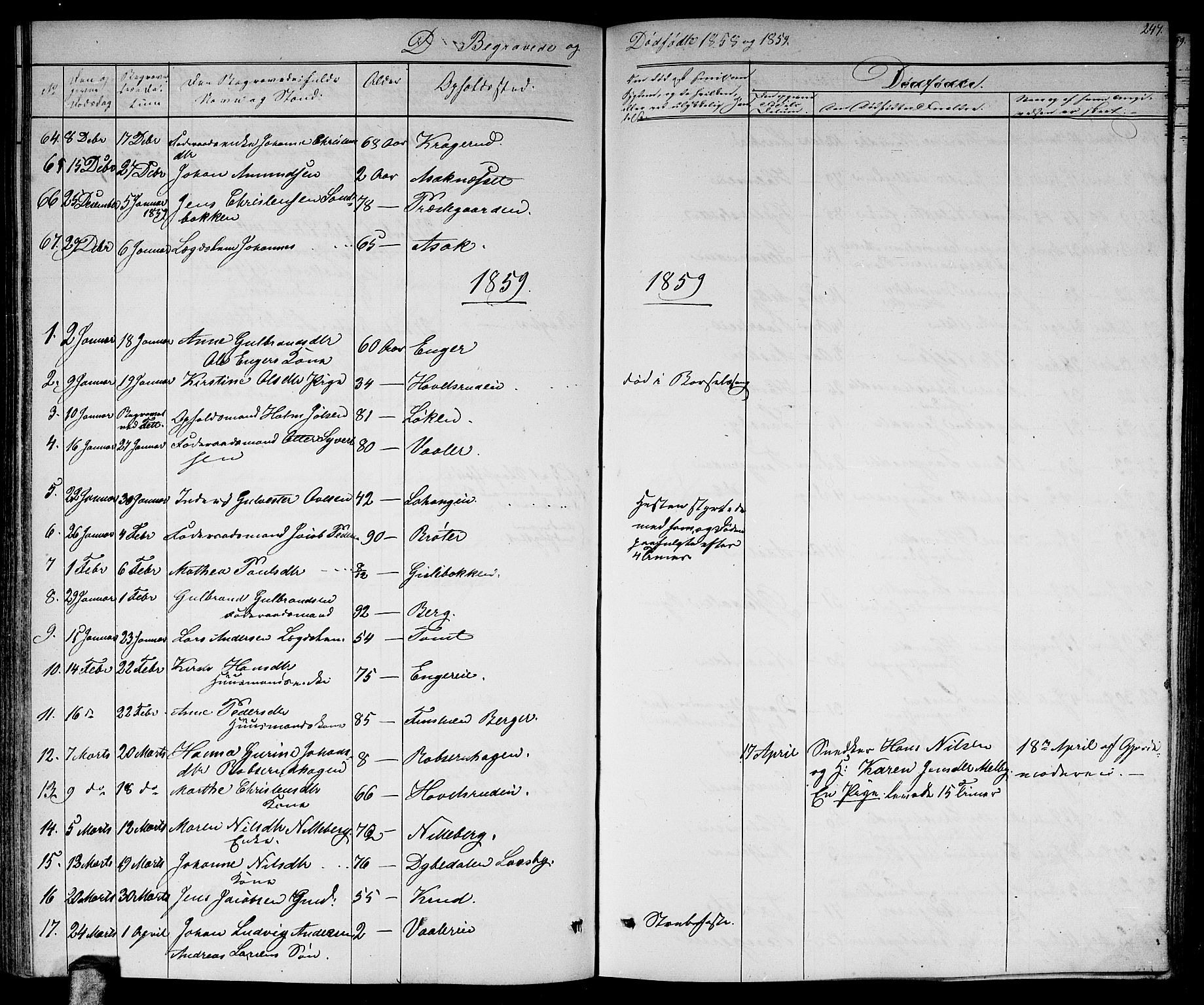 Skedsmo prestekontor Kirkebøker, AV/SAO-A-10033a/G/Ga/L0002: Parish register (copy) no. I 2, 1855-1872, p. 247