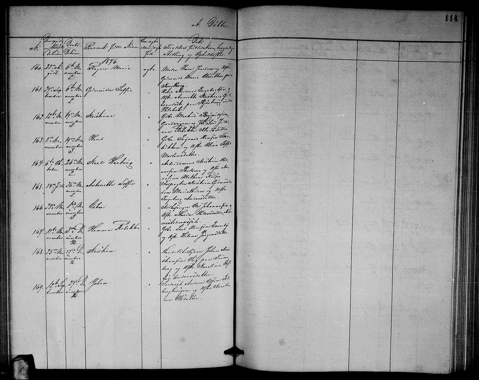 Høland prestekontor Kirkebøker, AV/SAO-A-10346a/G/Ga/L0006: Parish register (copy) no. I 6, 1869-1879, p. 114