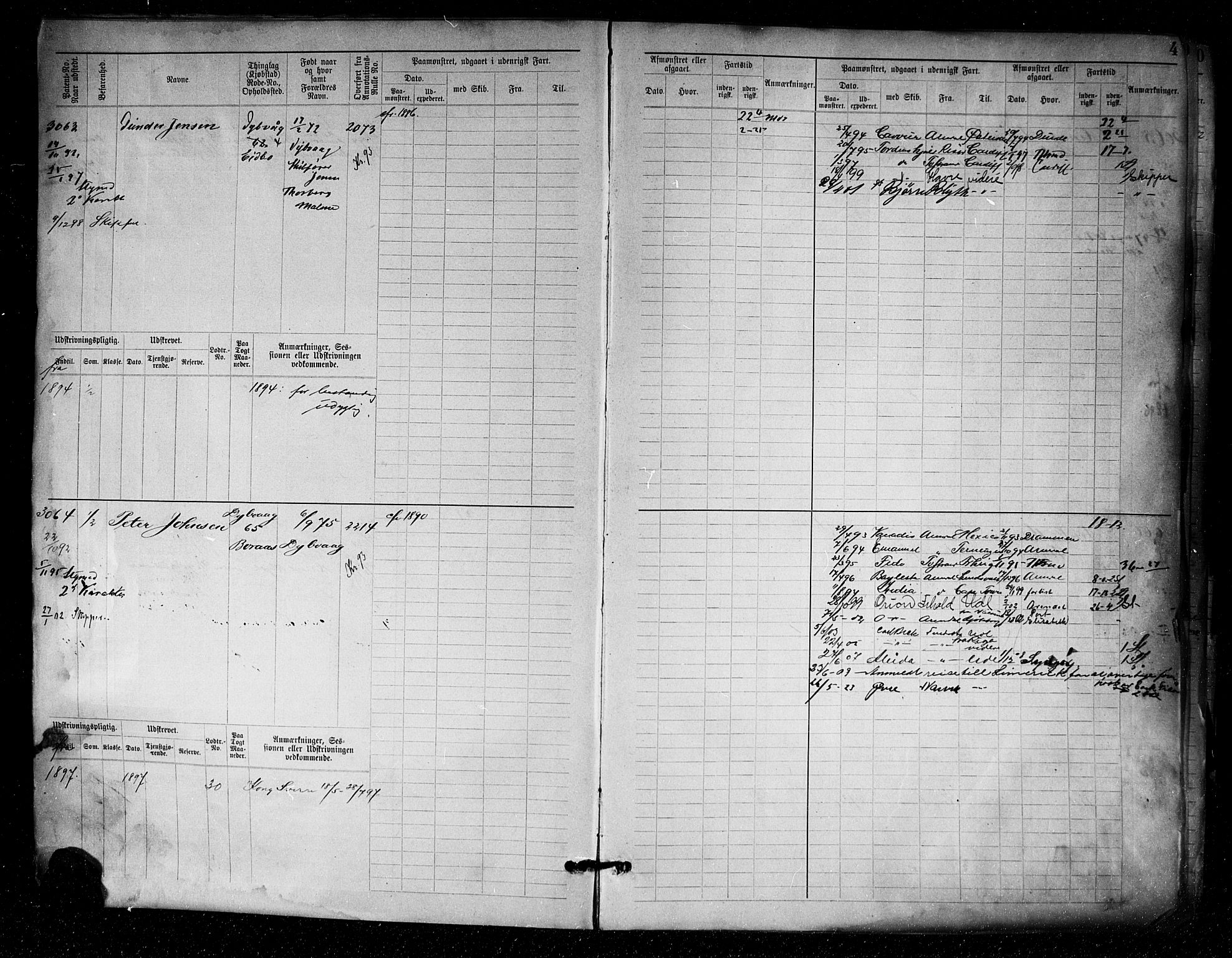 Tvedestrand mønstringskrets, AV/SAK-2031-0011/F/Fb/L0005: Hovedrulle A nr 3057-3817, R-6, 1890-1920, p. 6