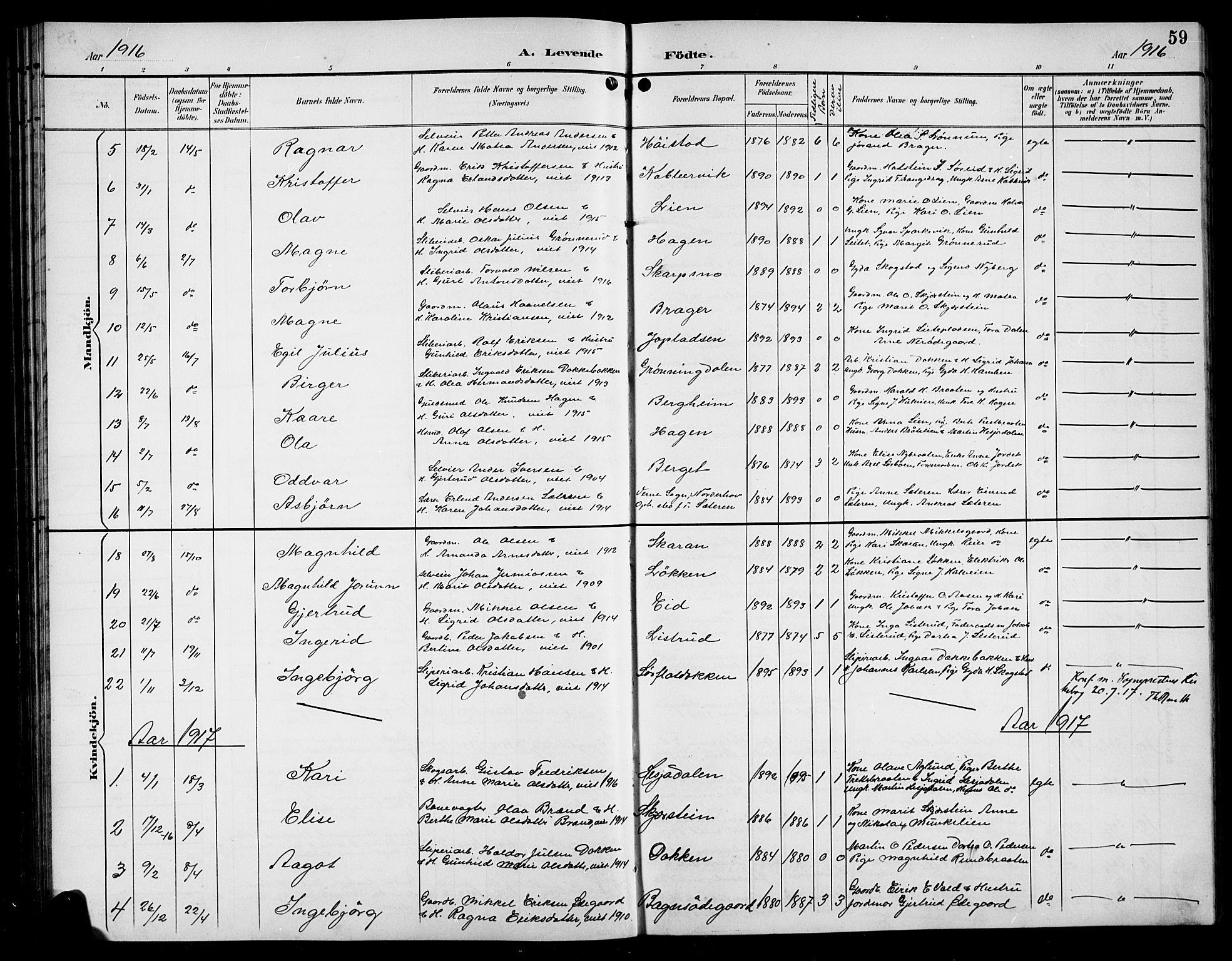 Sør-Aurdal prestekontor, AV/SAH-PREST-128/H/Ha/Hab/L0009: Parish register (copy) no. 9, 1894-1924, p. 59