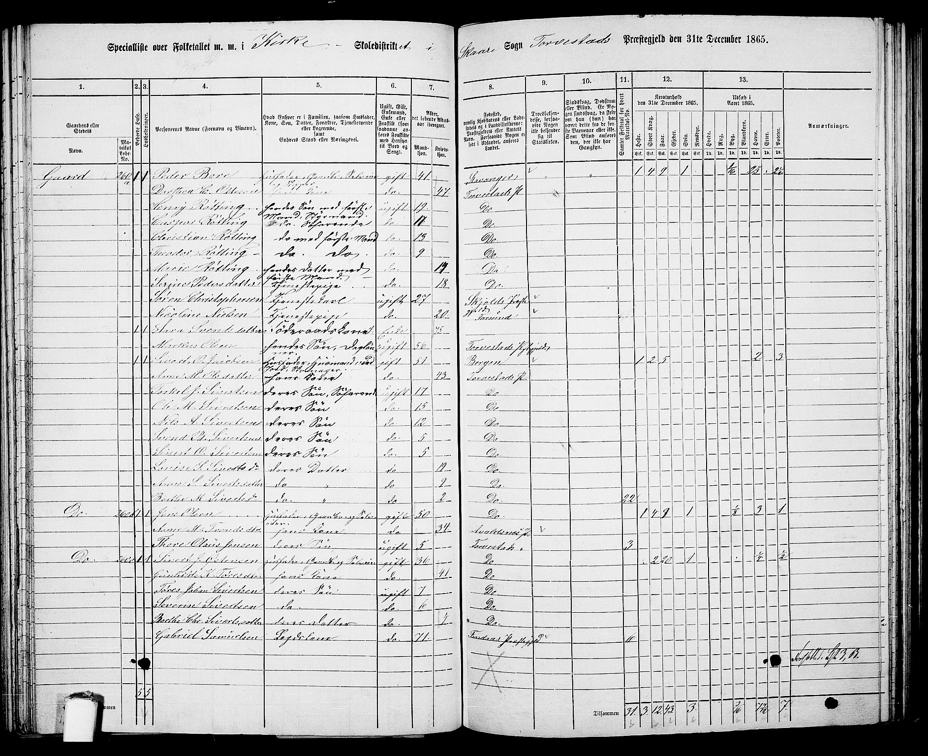 RA, 1865 census for Torvastad/Torvastad, Skåre og Utsira, 1865, p. 85