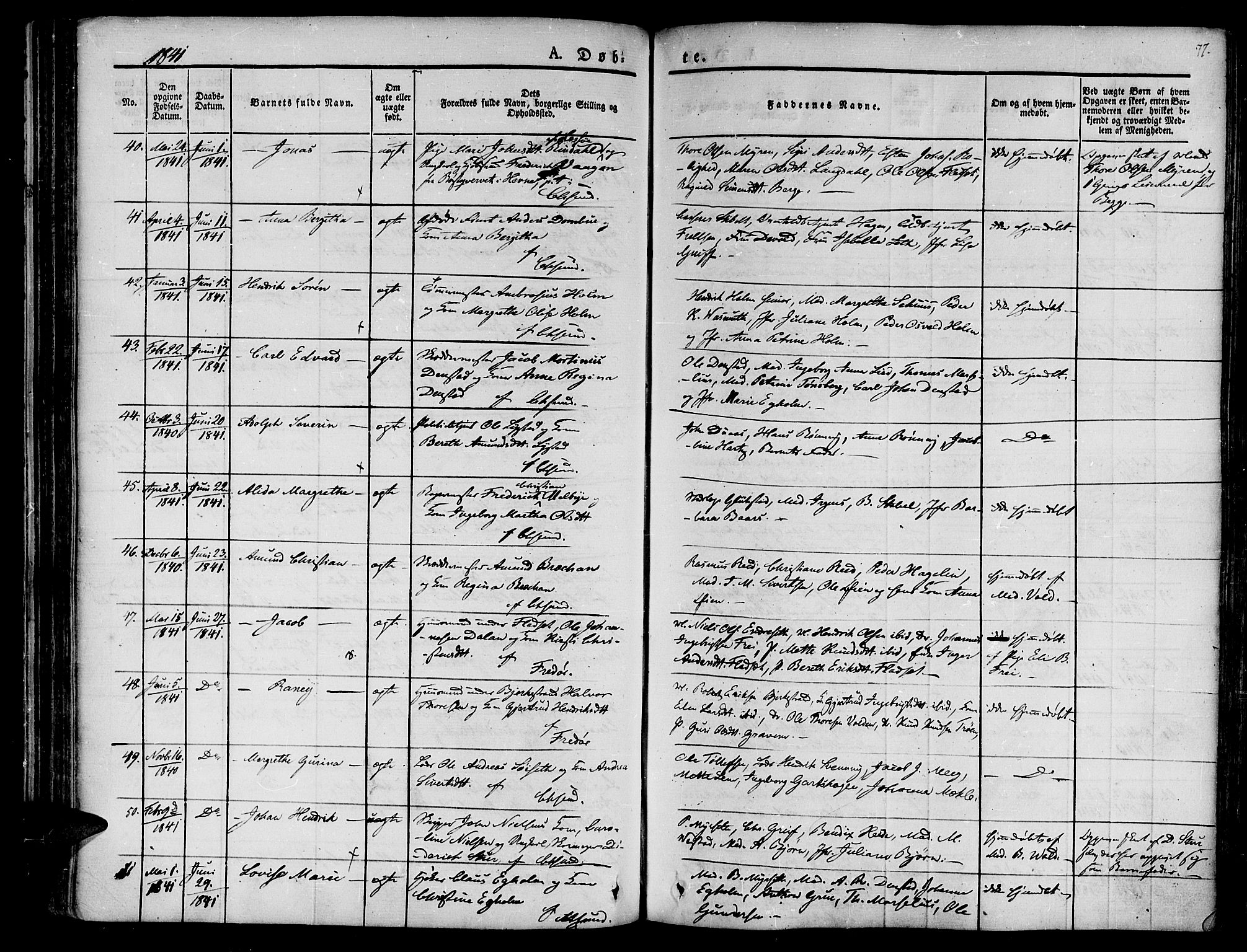 Ministerialprotokoller, klokkerbøker og fødselsregistre - Møre og Romsdal, AV/SAT-A-1454/572/L0843: Parish register (official) no. 572A06, 1832-1842, p. 77