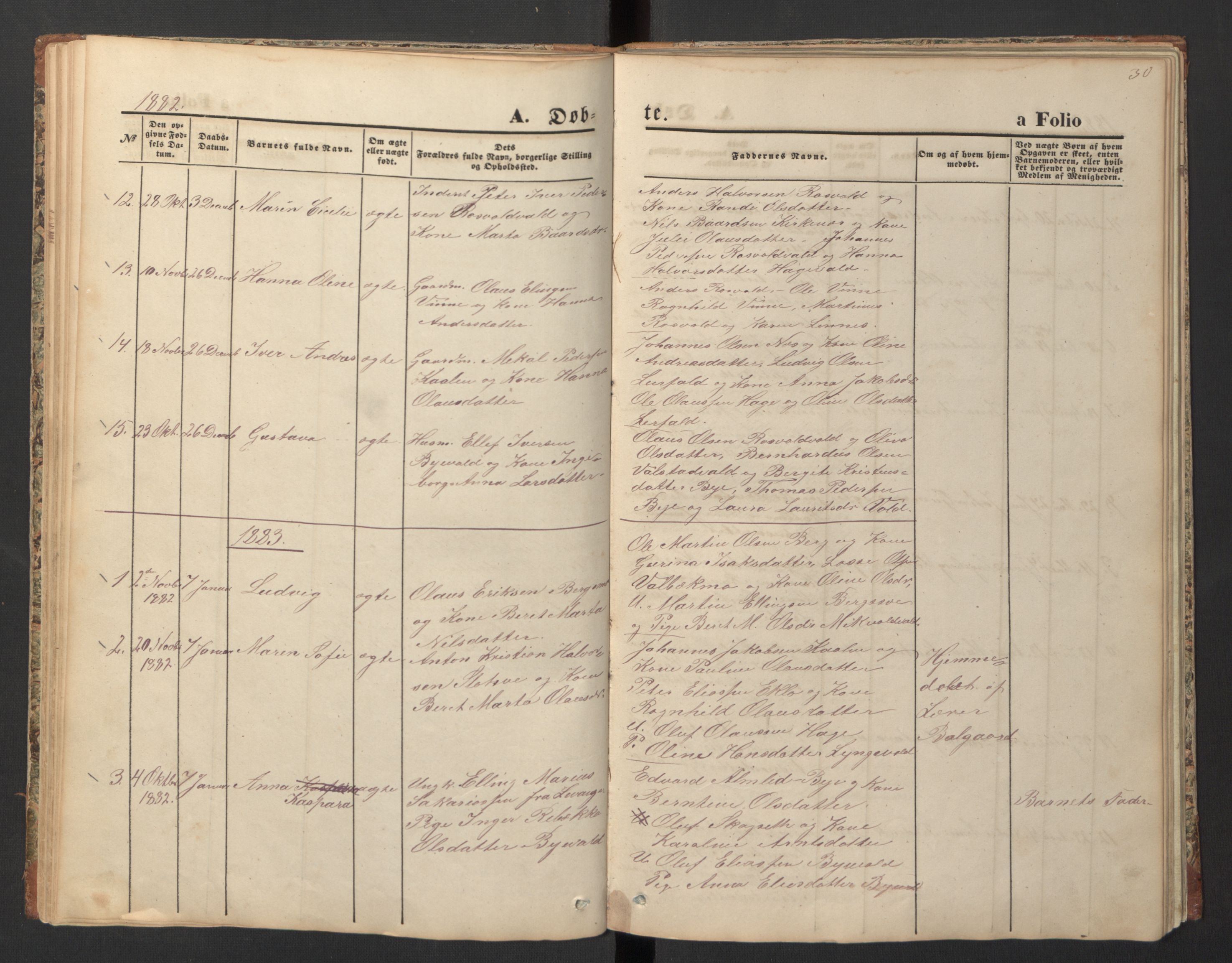 Ministerialprotokoller, klokkerbøker og fødselsregistre - Nord-Trøndelag, SAT/A-1458/726/L0271: Parish register (copy) no. 726C02, 1869-1897, p. 30