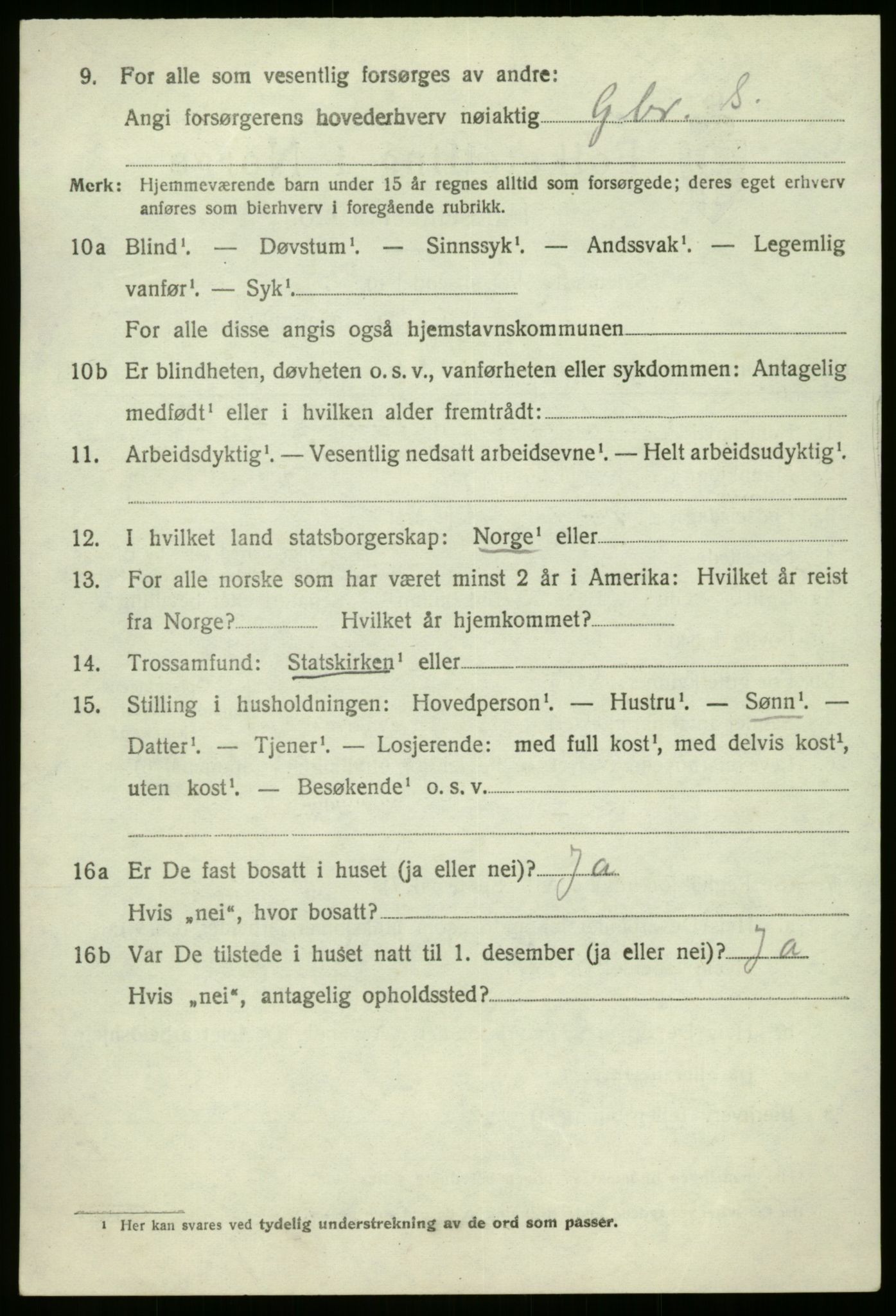 SAB, 1920 census for Kinn, 1920, p. 2284