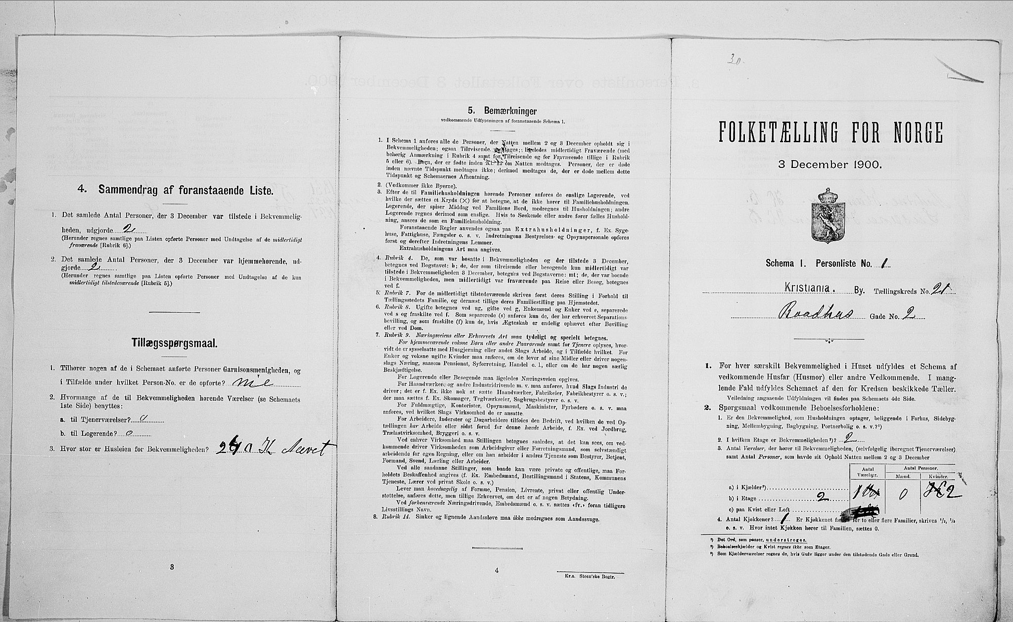 SAO, 1900 census for Kristiania, 1900, p. 73484