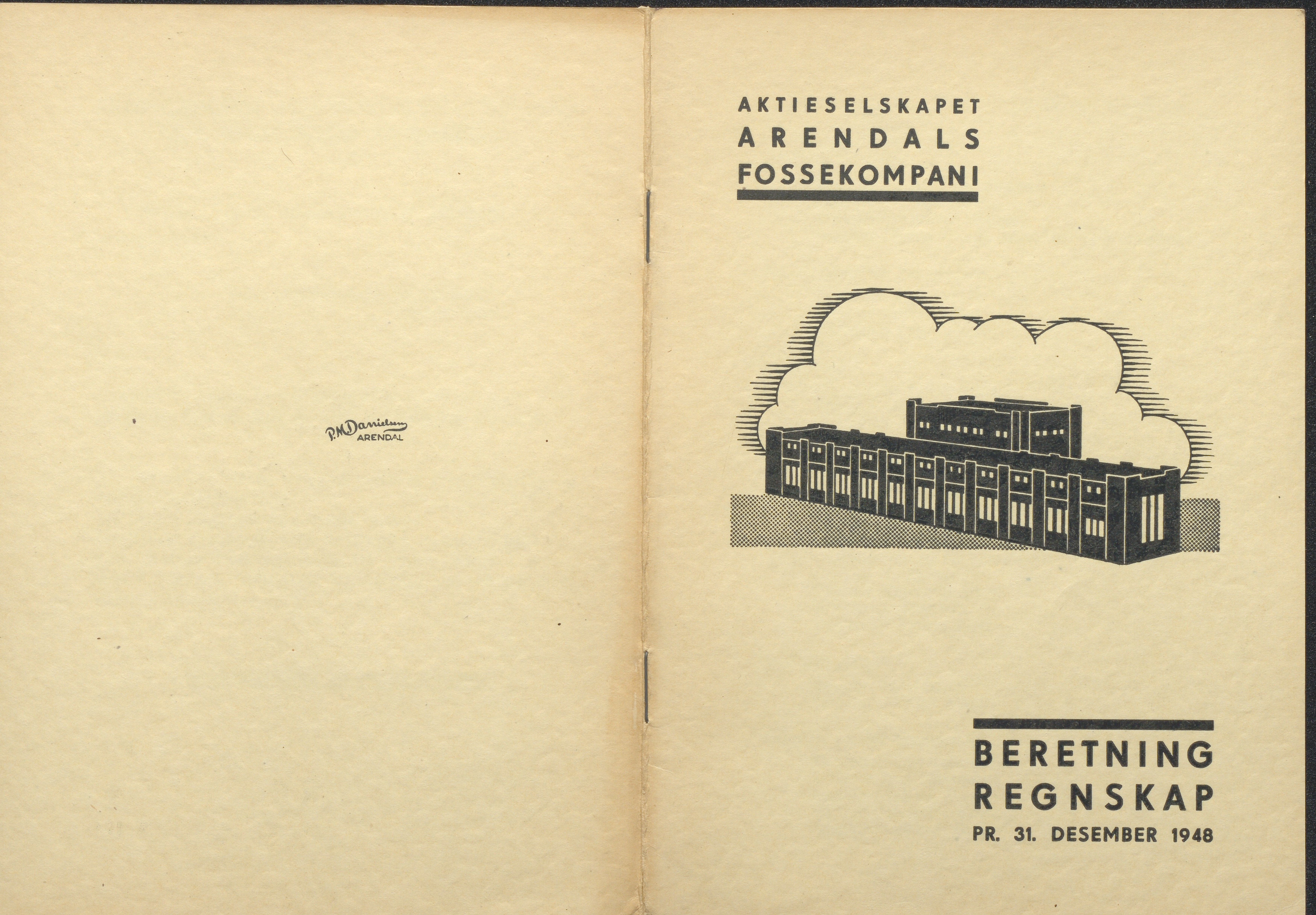 Arendals Fossekompani, AAKS/PA-2413/X/X01/L0001/0012: Beretninger, regnskap, balansekonto, gevinst- og tapskonto / Beretning, regnskap 1945 - 1962, 1945-1962, p. 19