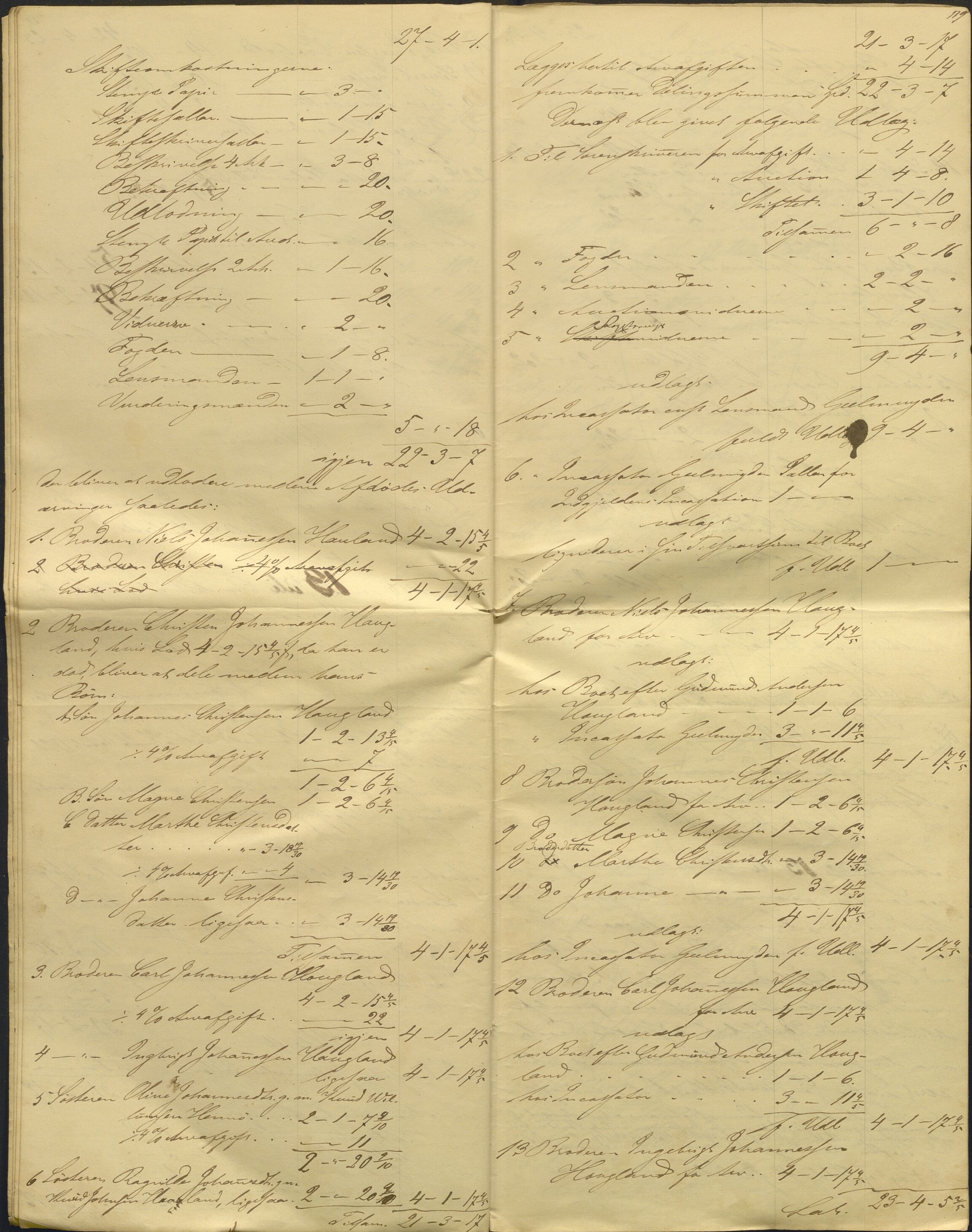 Nordhordland sorenskrivar, AV/SAB-A-2901/1/H/Hd/Hdb/L0001: Konsept til utlodningar, 1850-1852, p. 139