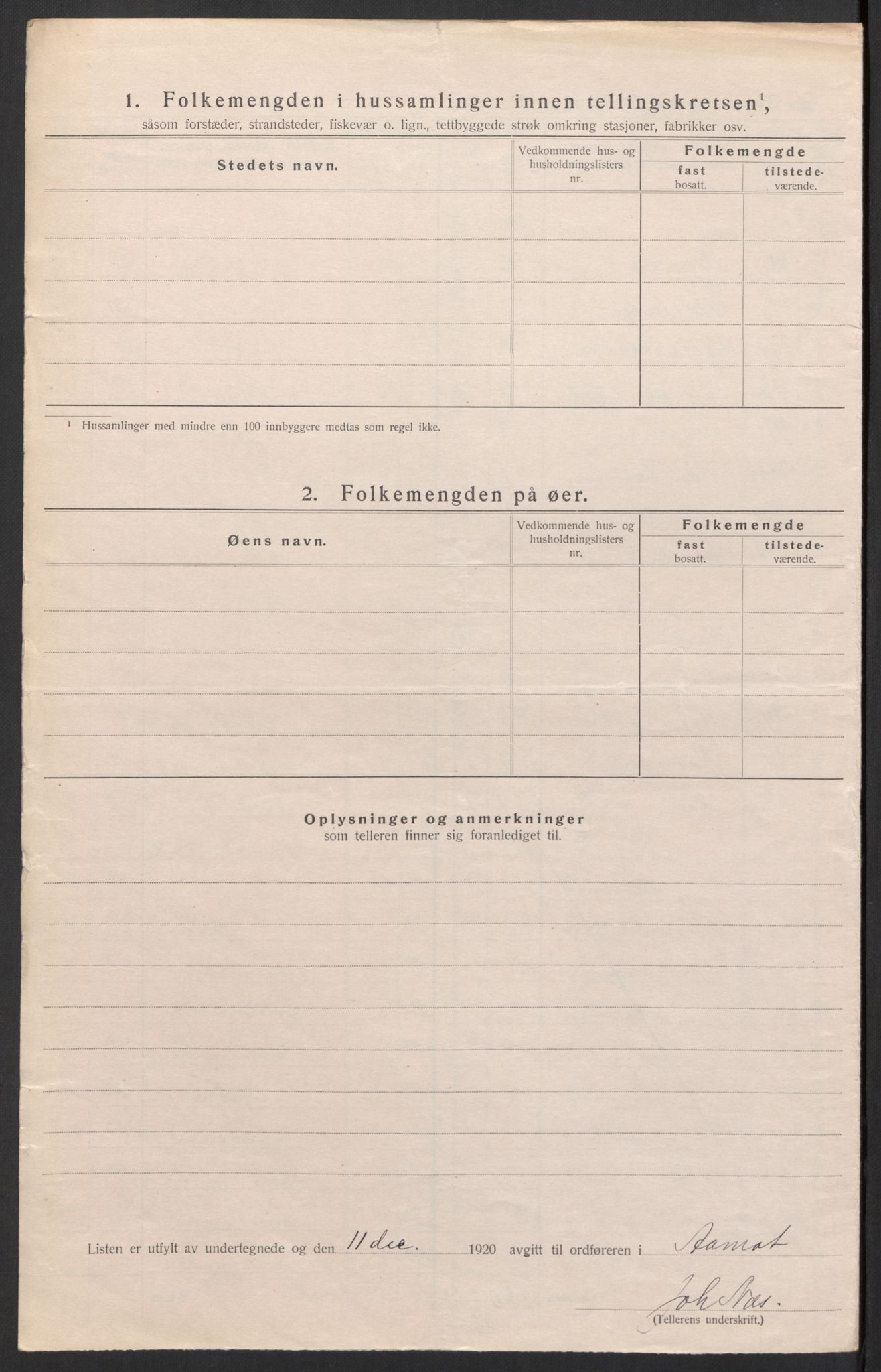 SAH, 1920 census for Åmot, 1920, p. 43