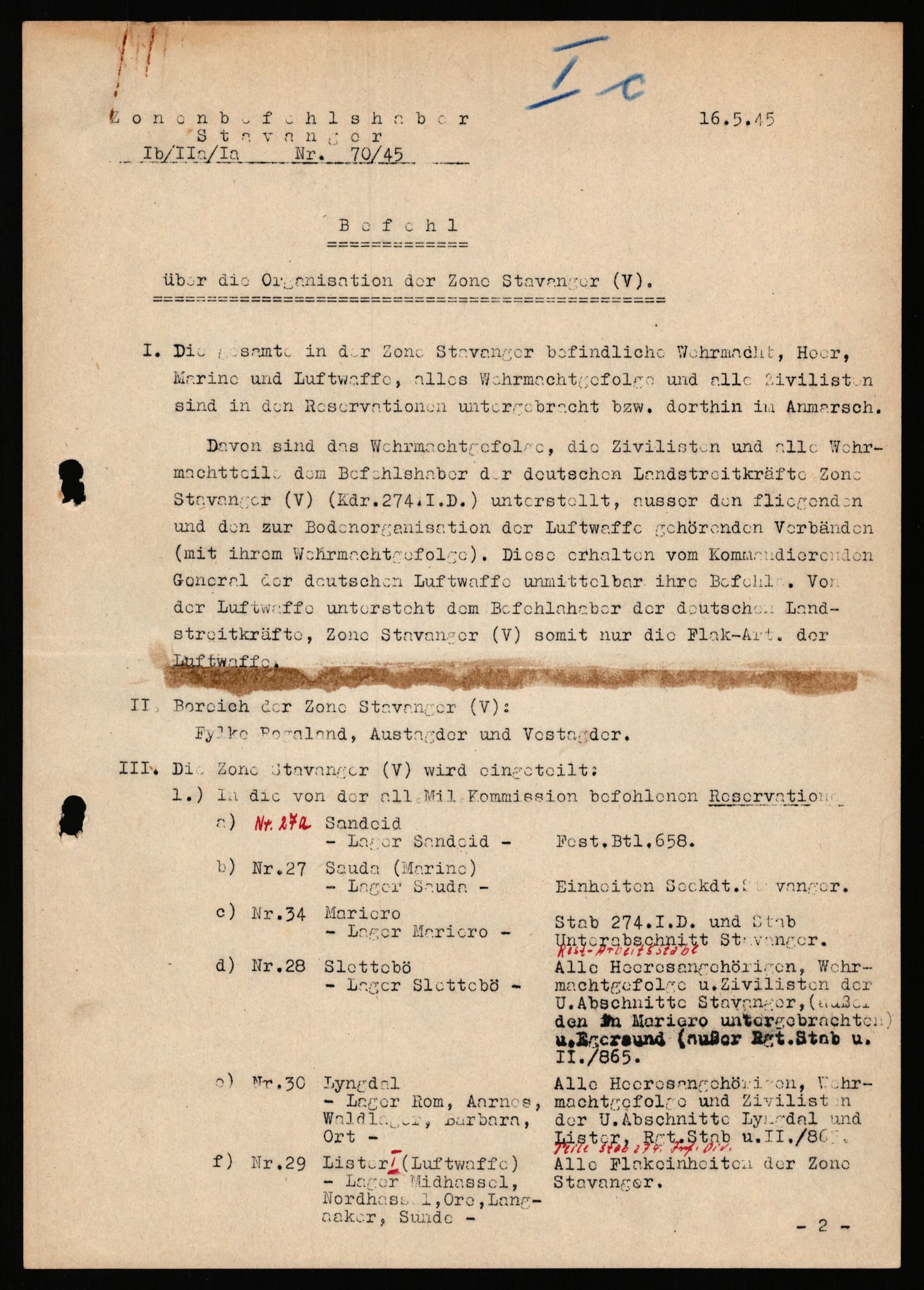 Deutscher Oberbefehlshaber Norwegen (DOBN), AV/RA-RAFA-2197/D/Dl/L0119: DB Zone Stavanger Abt. Ic, 1945, p. 149