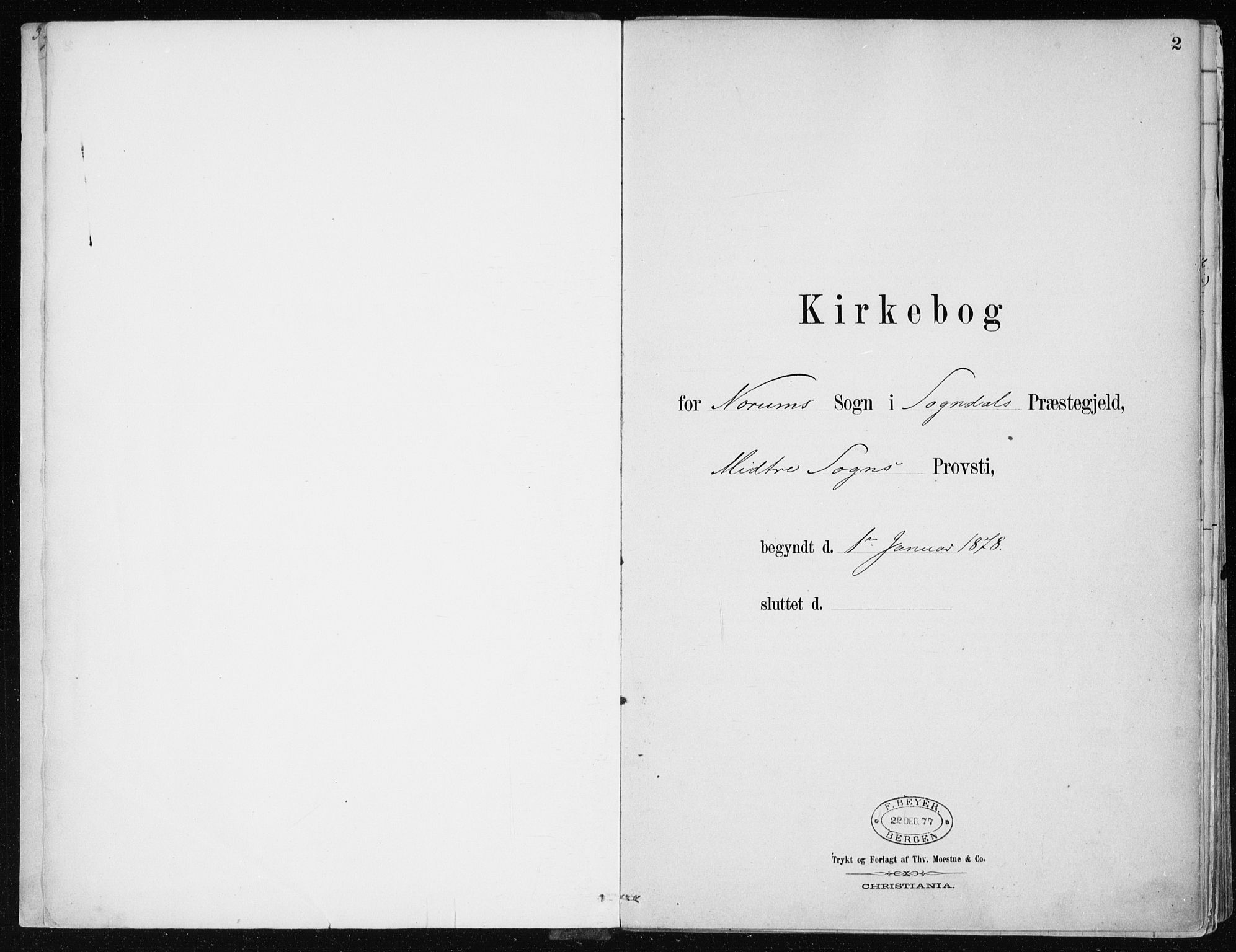 Sogndal sokneprestembete, SAB/A-81301/H/Haa/Haac/L0001: Parish register (official) no. C 1, 1878-1907, p. 2