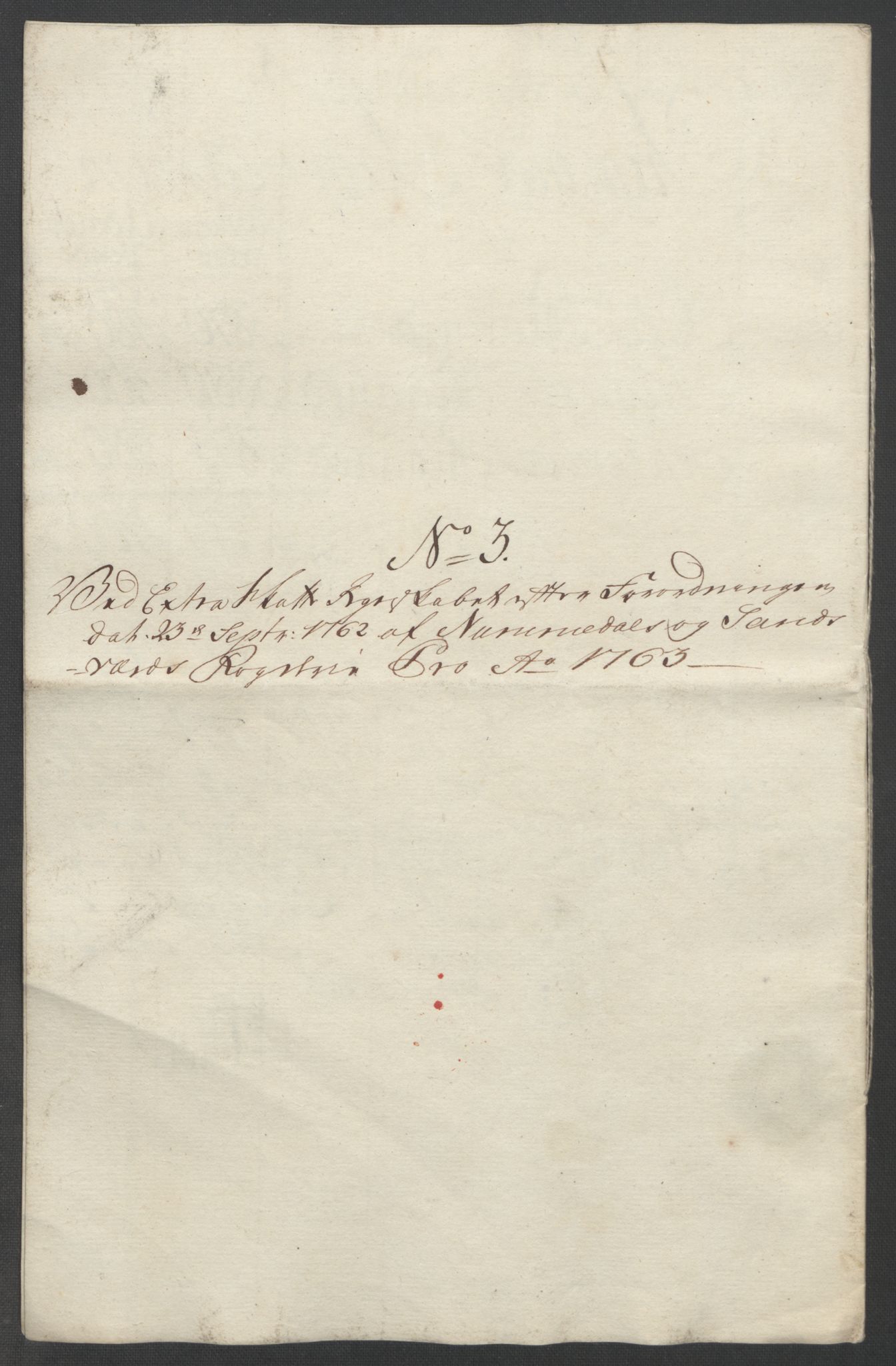 Rentekammeret inntil 1814, Reviderte regnskaper, Fogderegnskap, AV/RA-EA-4092/R24/L1672: Ekstraskatten Numedal og Sandsvær, 1762-1767, p. 151