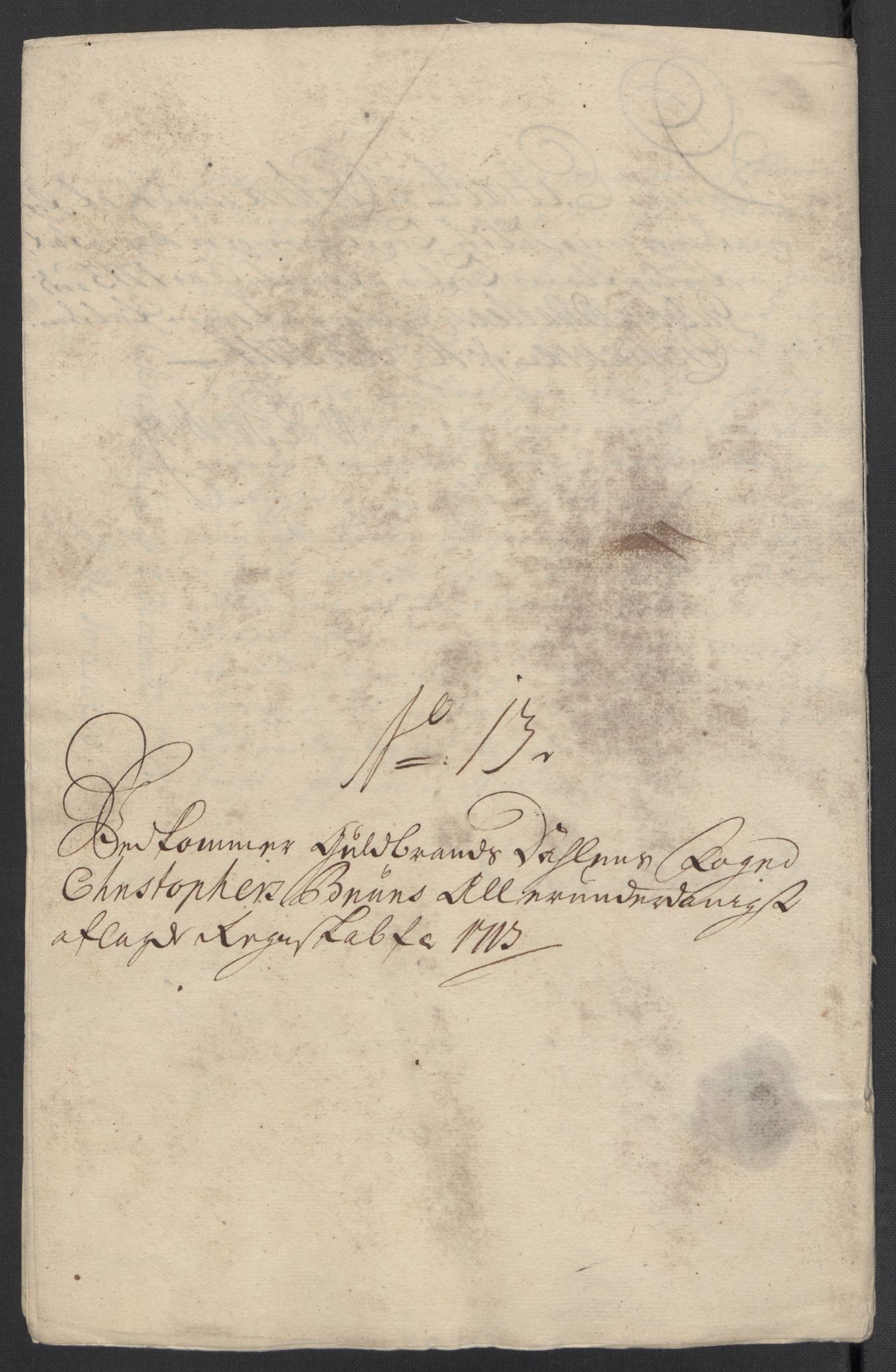 Rentekammeret inntil 1814, Reviderte regnskaper, Fogderegnskap, AV/RA-EA-4092/R17/L1182: Fogderegnskap Gudbrandsdal, 1713, p. 407