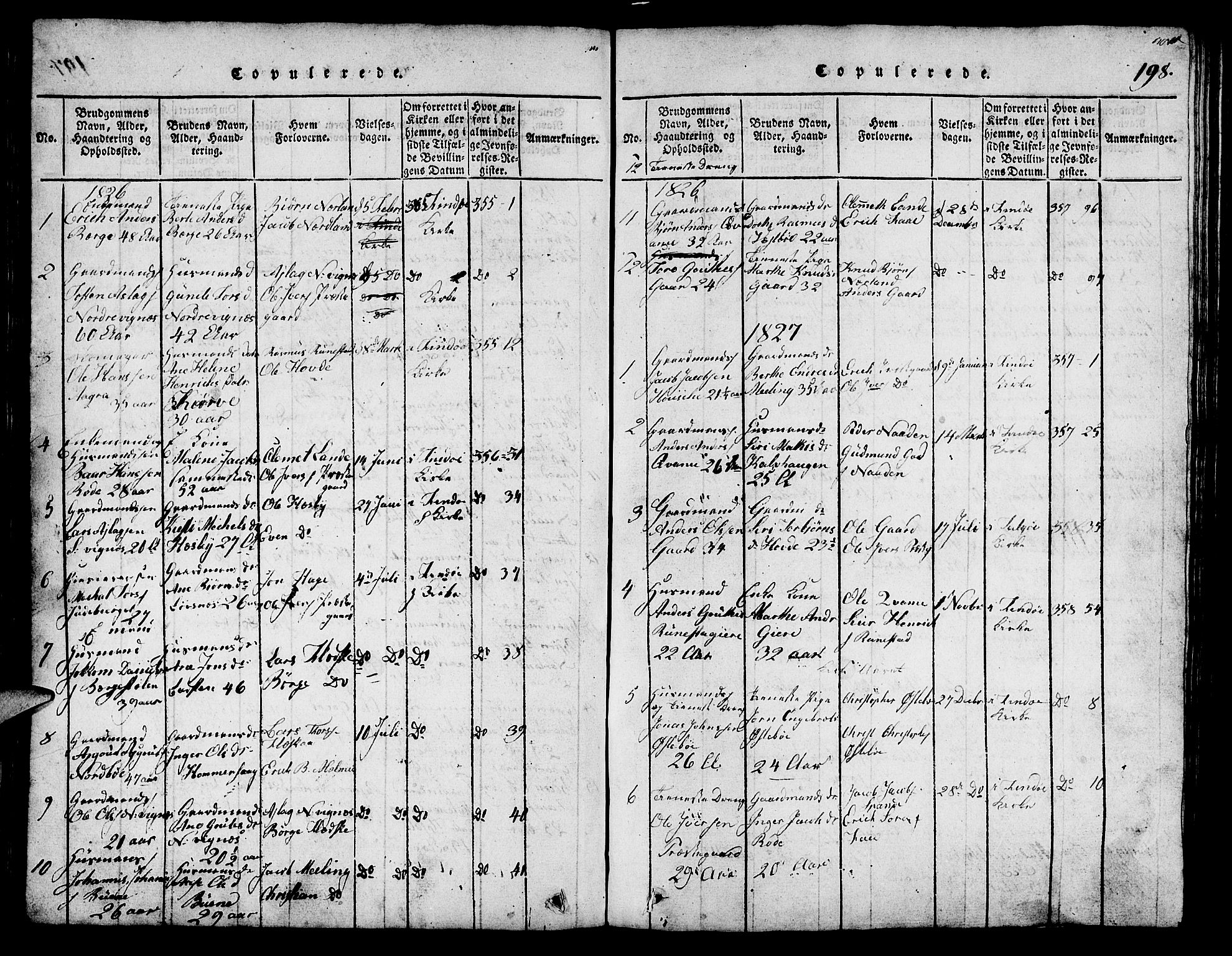 Finnøy sokneprestkontor, SAST/A-101825/H/Ha/Hab/L0001: Parish register (copy) no. B 1, 1816-1856, p. 198