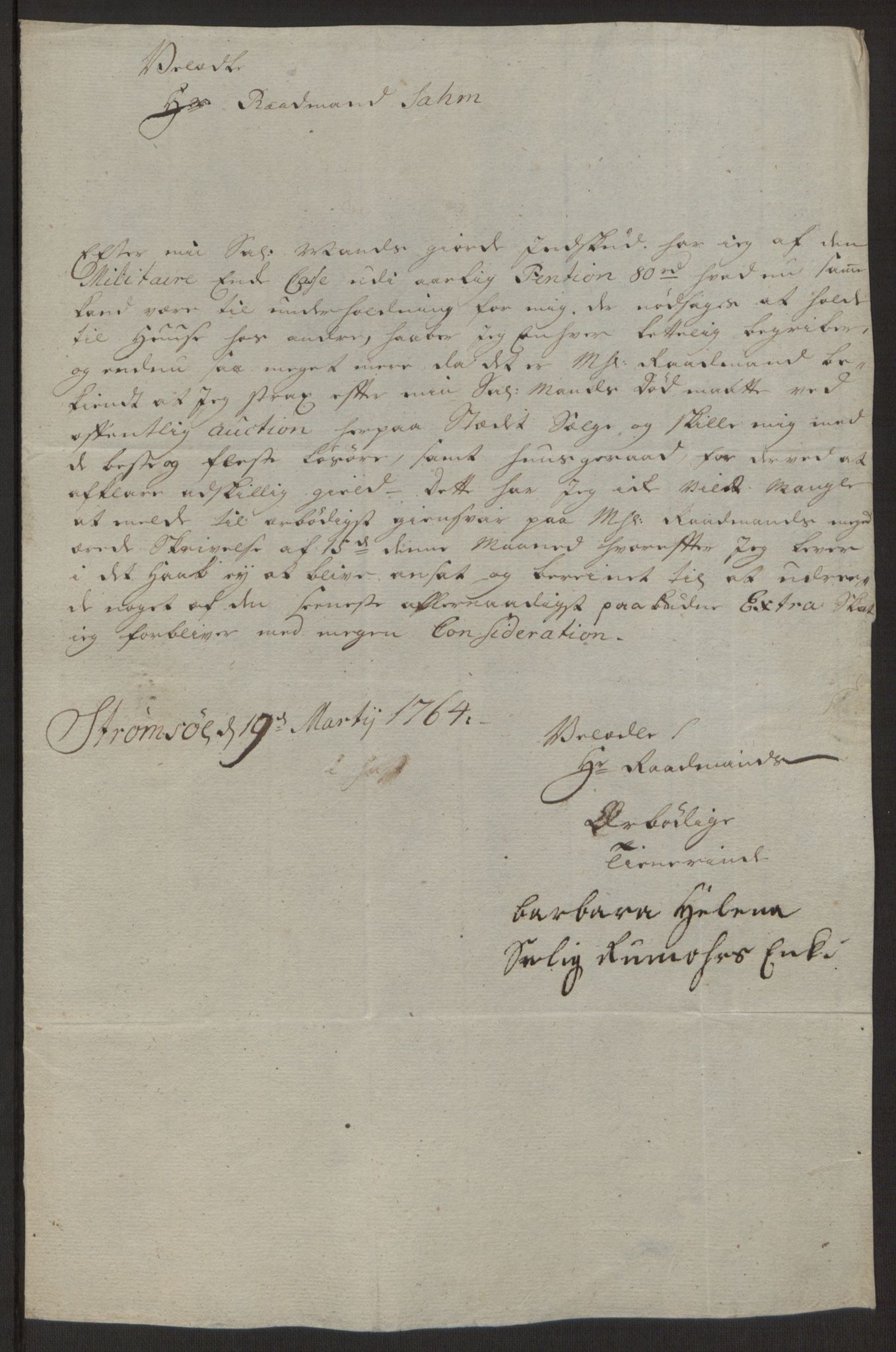 Rentekammeret inntil 1814, Reviderte regnskaper, Byregnskaper, RA/EA-4066/R/Rg/L0144/0001: [G4] Kontribusjonsregnskap / Ekstraskatt, 1762-1767, p. 315