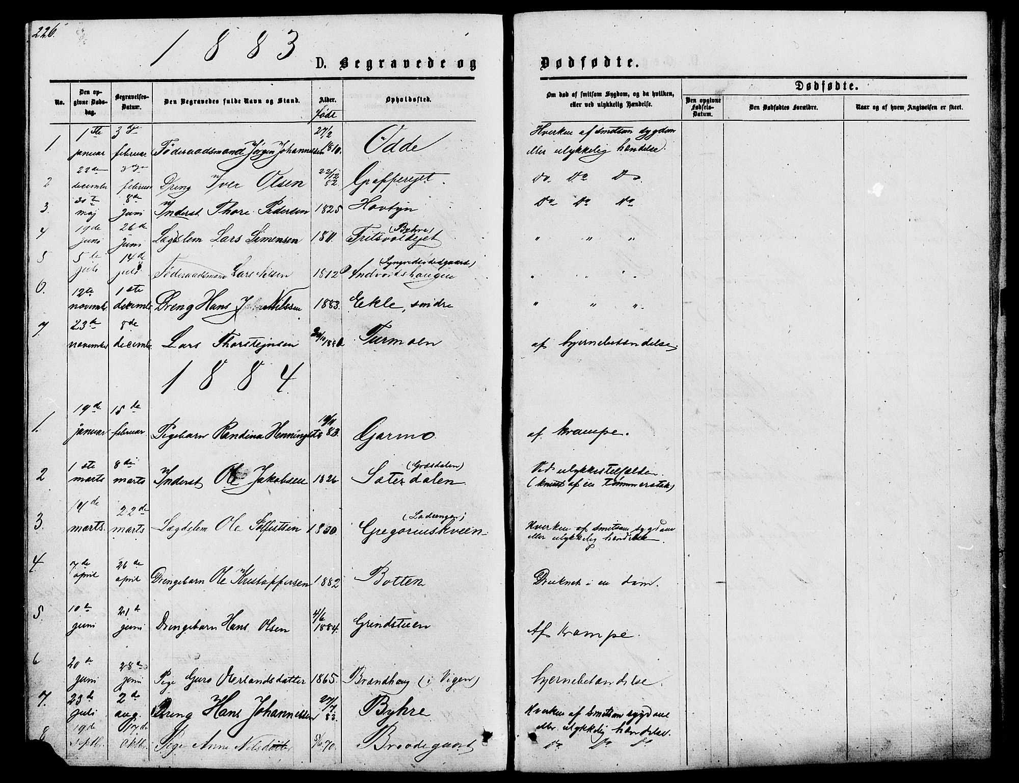 Lom prestekontor, SAH/PREST-070/L/L0005: Parish register (copy) no. 5, 1876-1901, p. 226-227