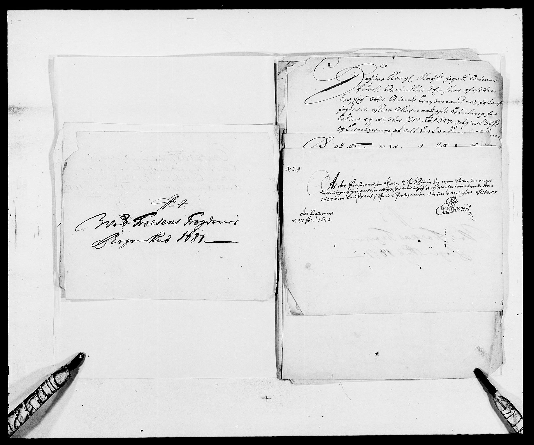 Rentekammeret inntil 1814, Reviderte regnskaper, Fogderegnskap, AV/RA-EA-4092/R57/L3845: Fogderegnskap Fosen, 1687, p. 207