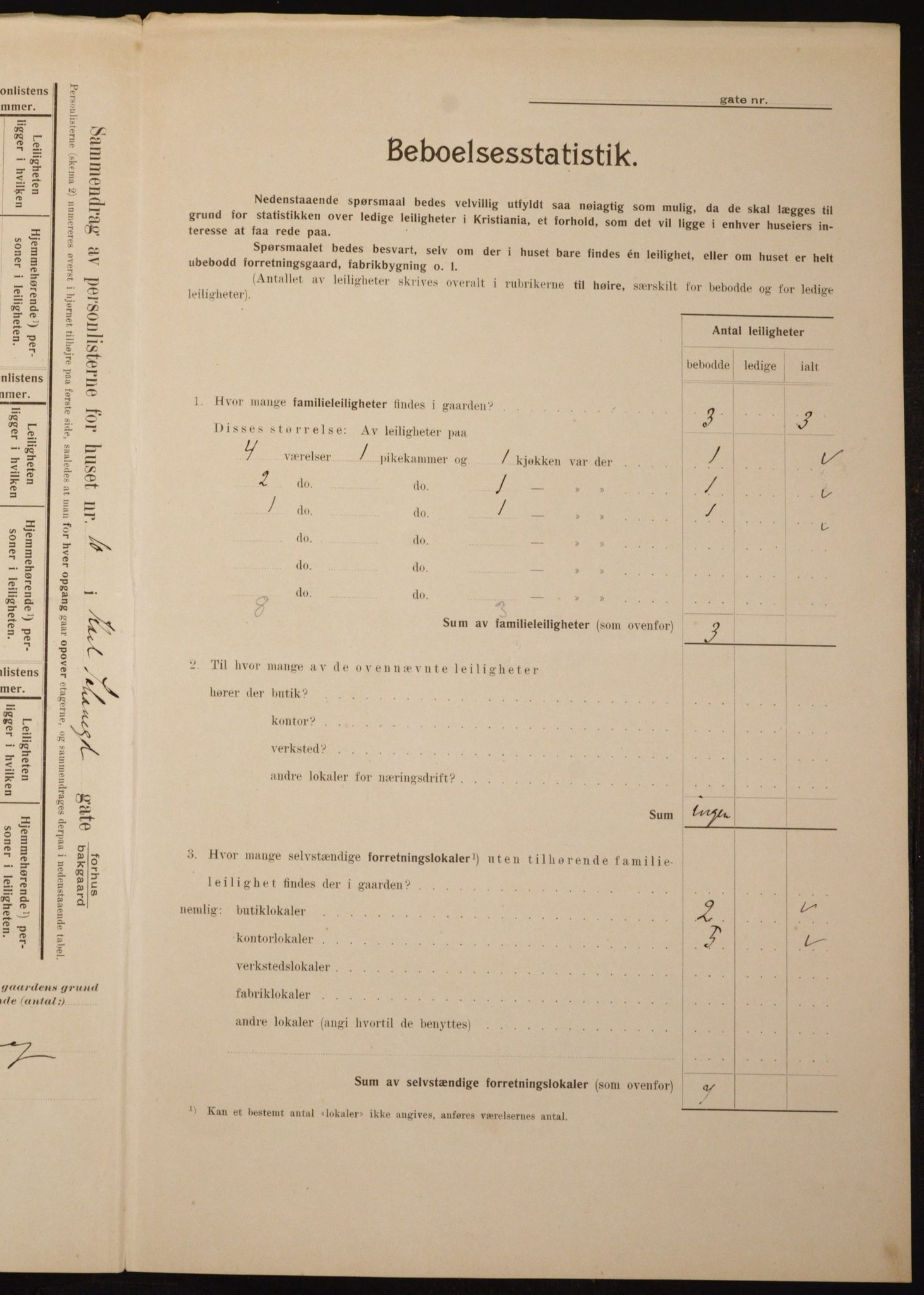 OBA, Municipal Census 1910 for Kristiania, 1910, p. 47335