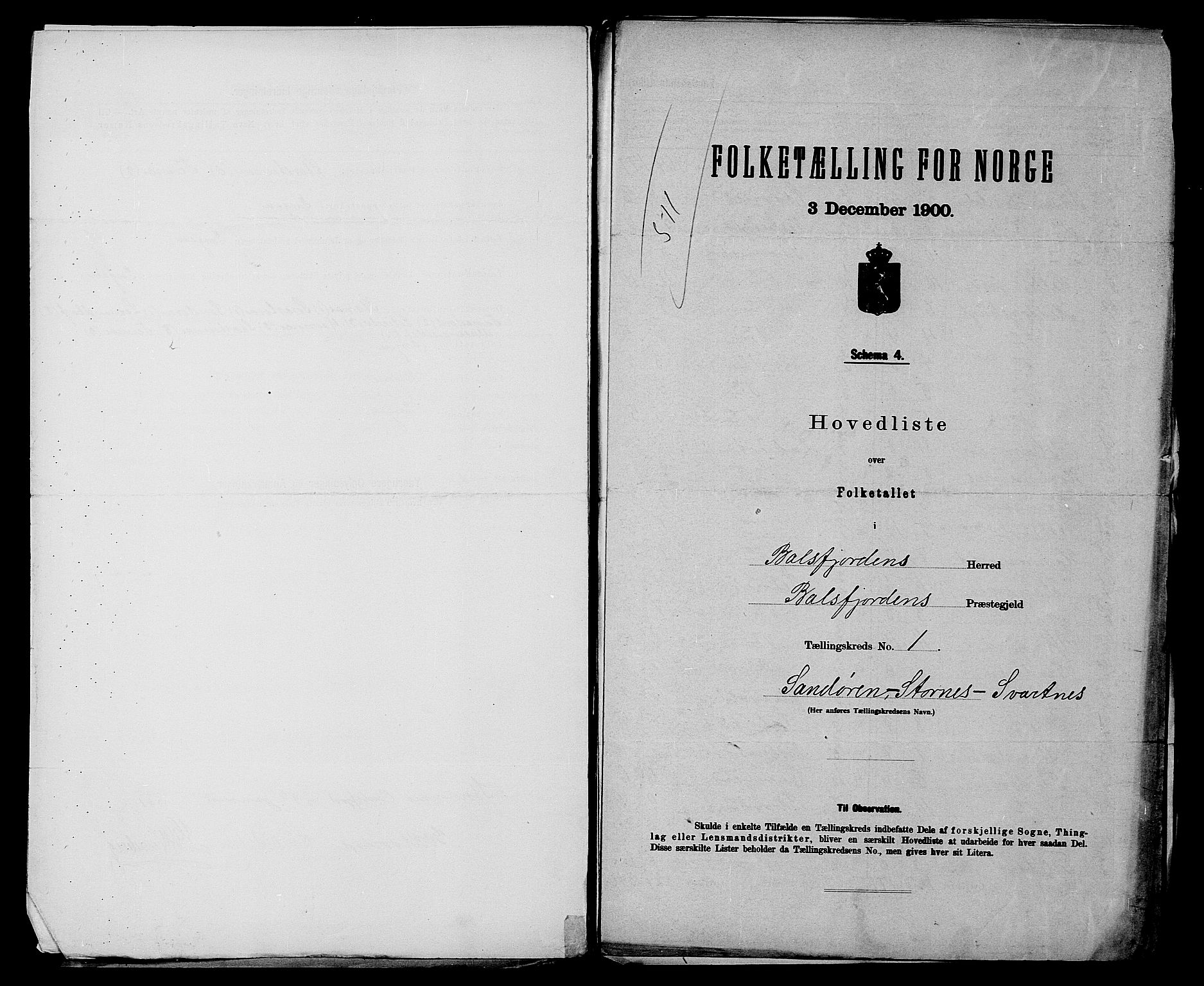 SATØ, 1900 census for Balsfjord, 1900, p. 4