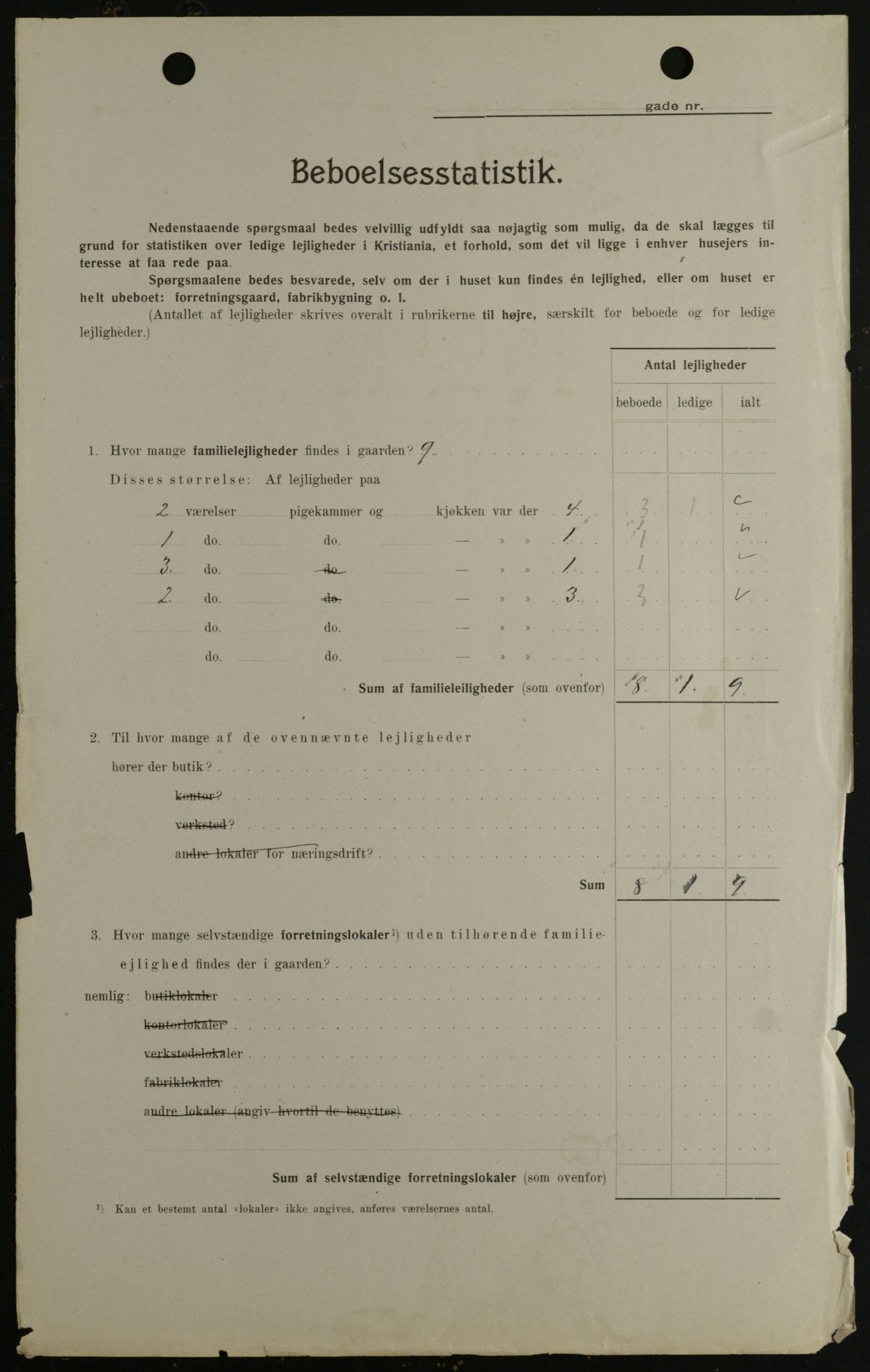 OBA, Municipal Census 1908 for Kristiania, 1908, p. 32152