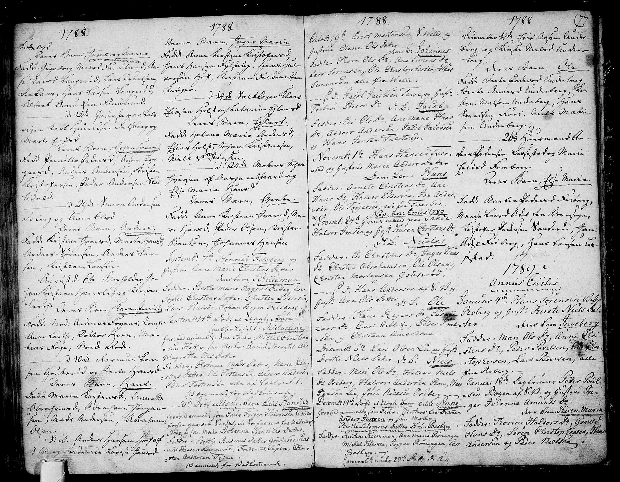 Sem kirkebøker, SAKO/A-5/F/Fb/L0002: Parish register (official) no. II 2, 1764-1792, p. 77