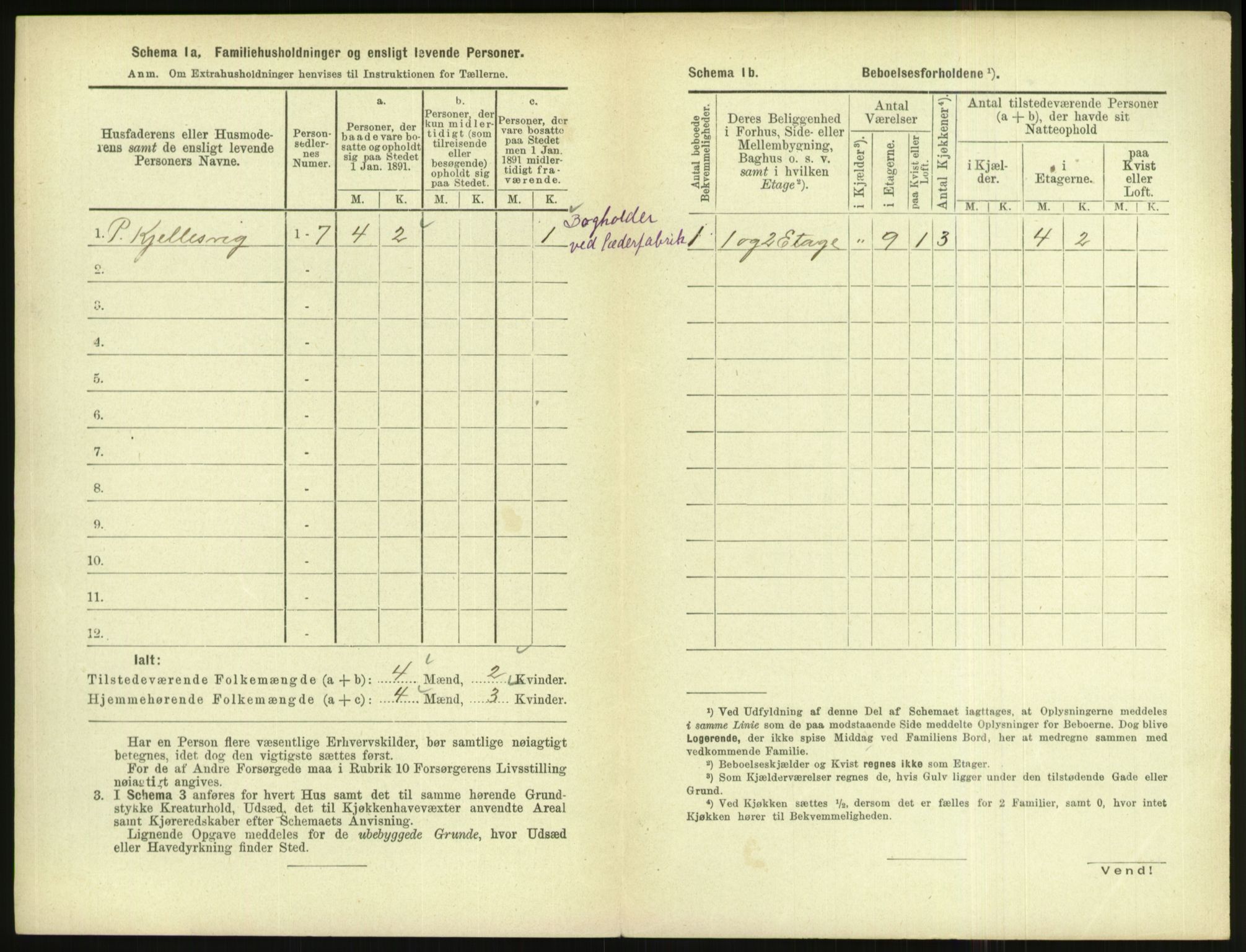 RA, 1891 census for 1004 Flekkefjord, 1891, p. 405