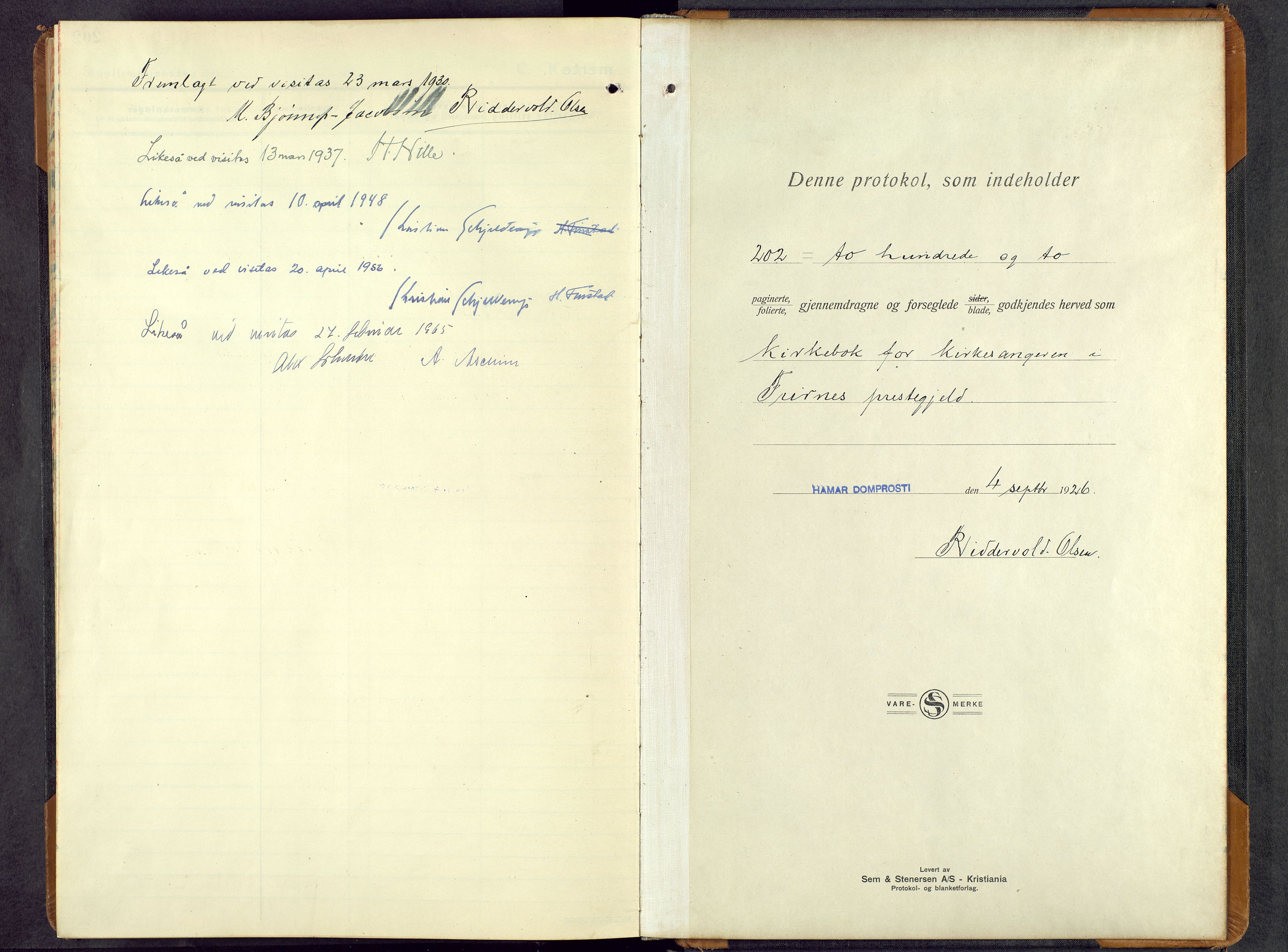 Furnes prestekontor, SAH/PREST-012/L/La/L0004: Parish register (copy) no. 4, 1926-1970