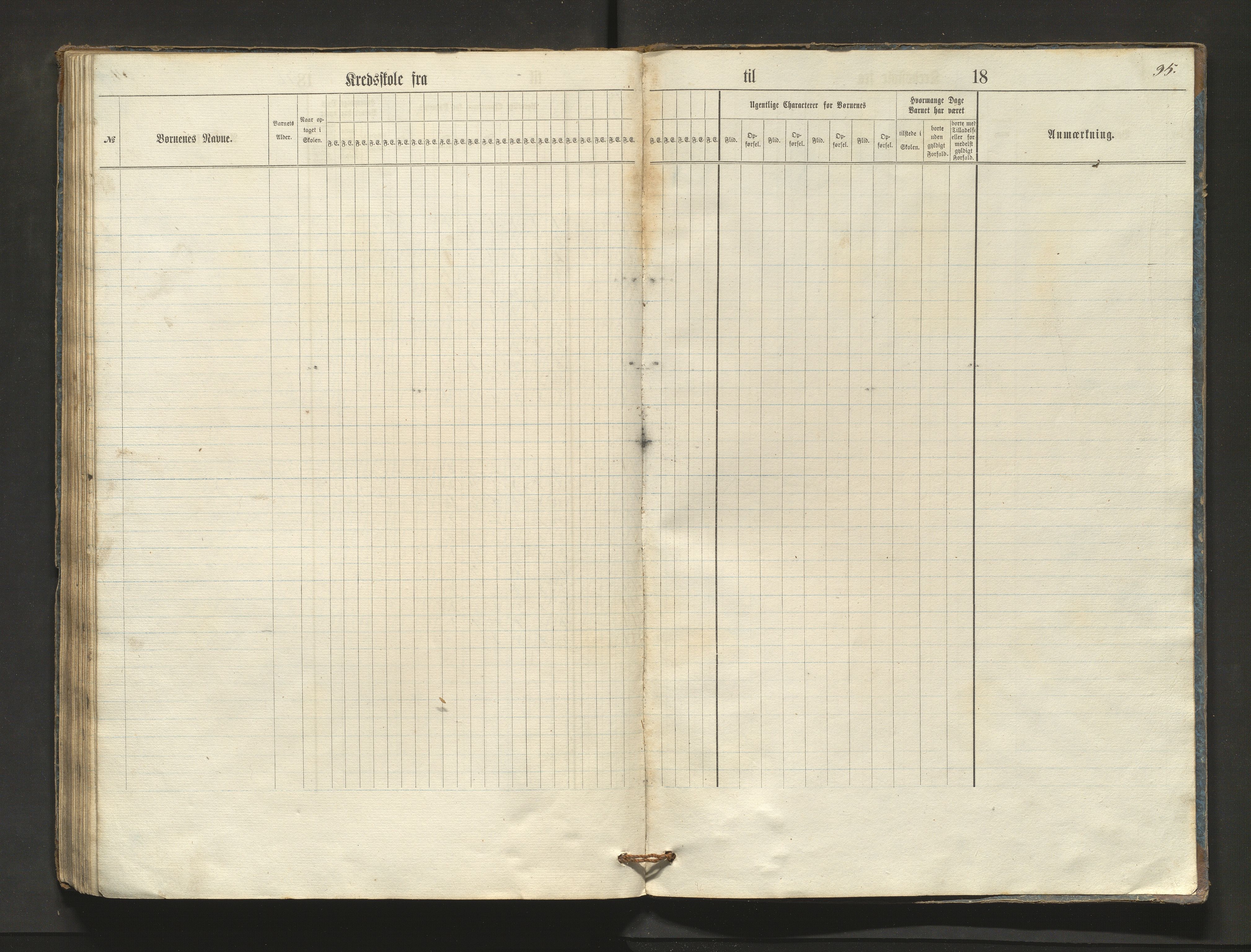 Sveio kommune. Barneskulane, IKAH/1216-231/F/Fa/L0024: Skuleprotokoll for Bråtvedt og Kvalvåg krinsar, 1862-1872, p. 95