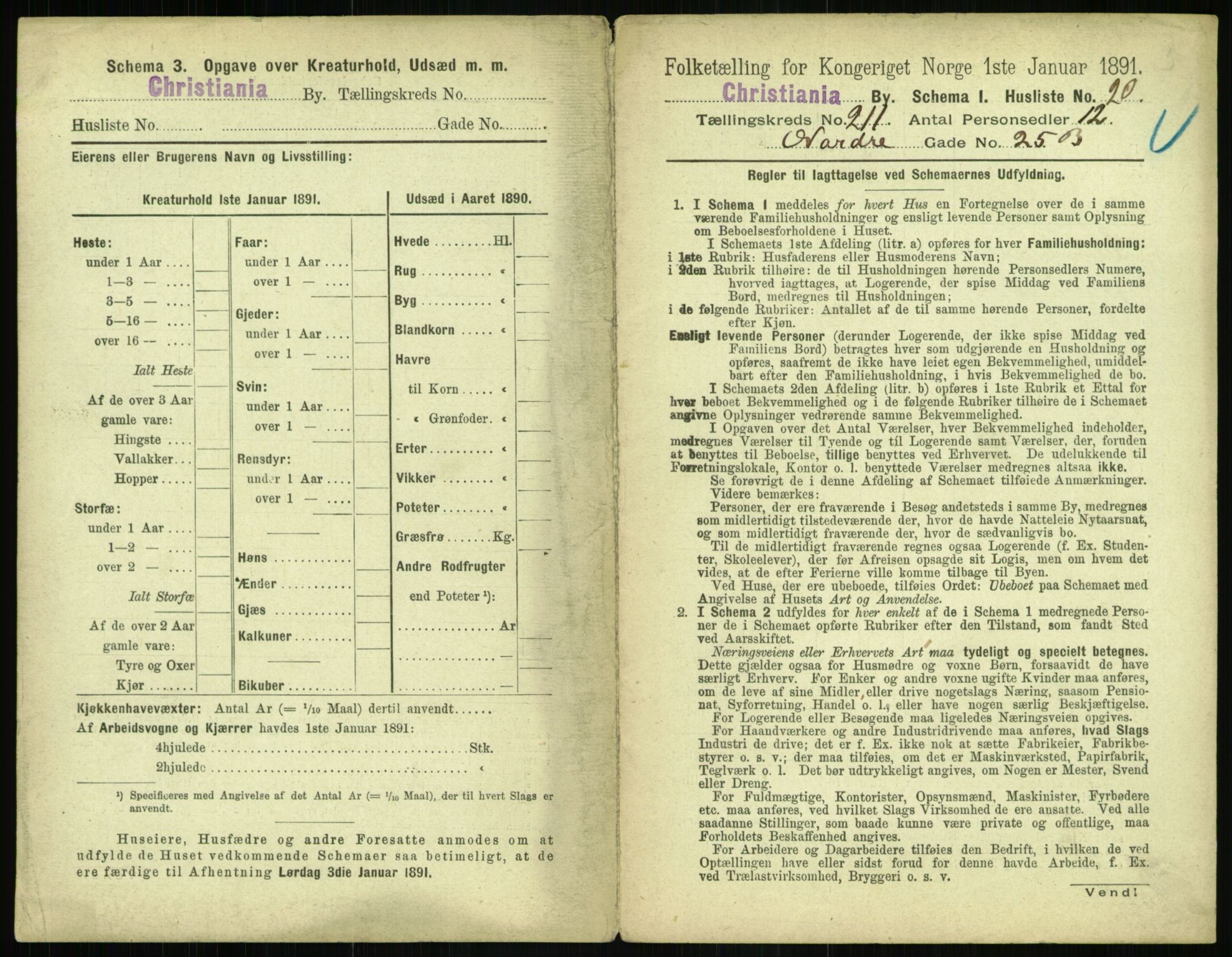 RA, 1891 census for 0301 Kristiania, 1891, p. 125906