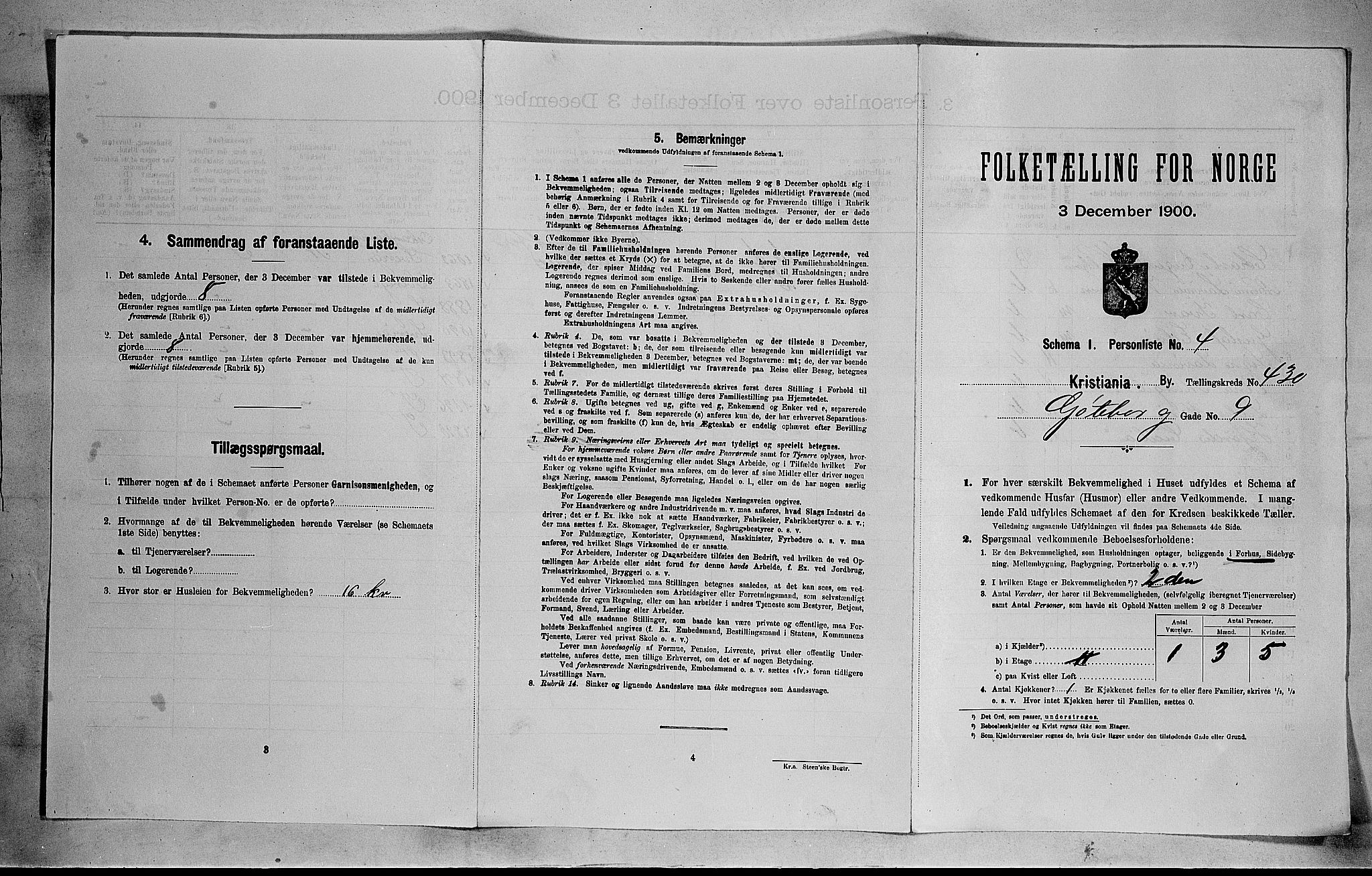 SAO, 1900 census for Kristiania, 1900, p. 31149