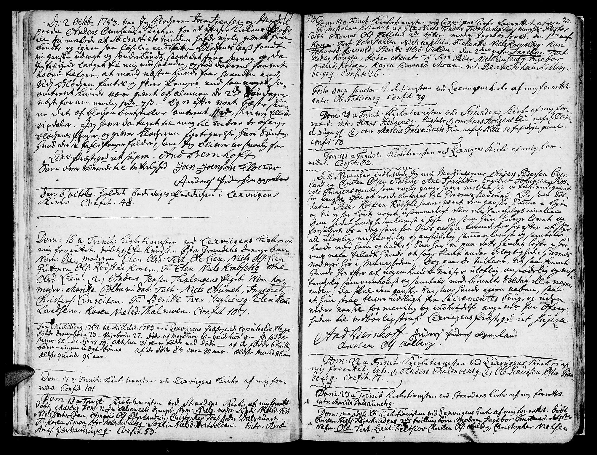 Ministerialprotokoller, klokkerbøker og fødselsregistre - Nord-Trøndelag, SAT/A-1458/701/L0003: Parish register (official) no. 701A03, 1751-1783, p. 20