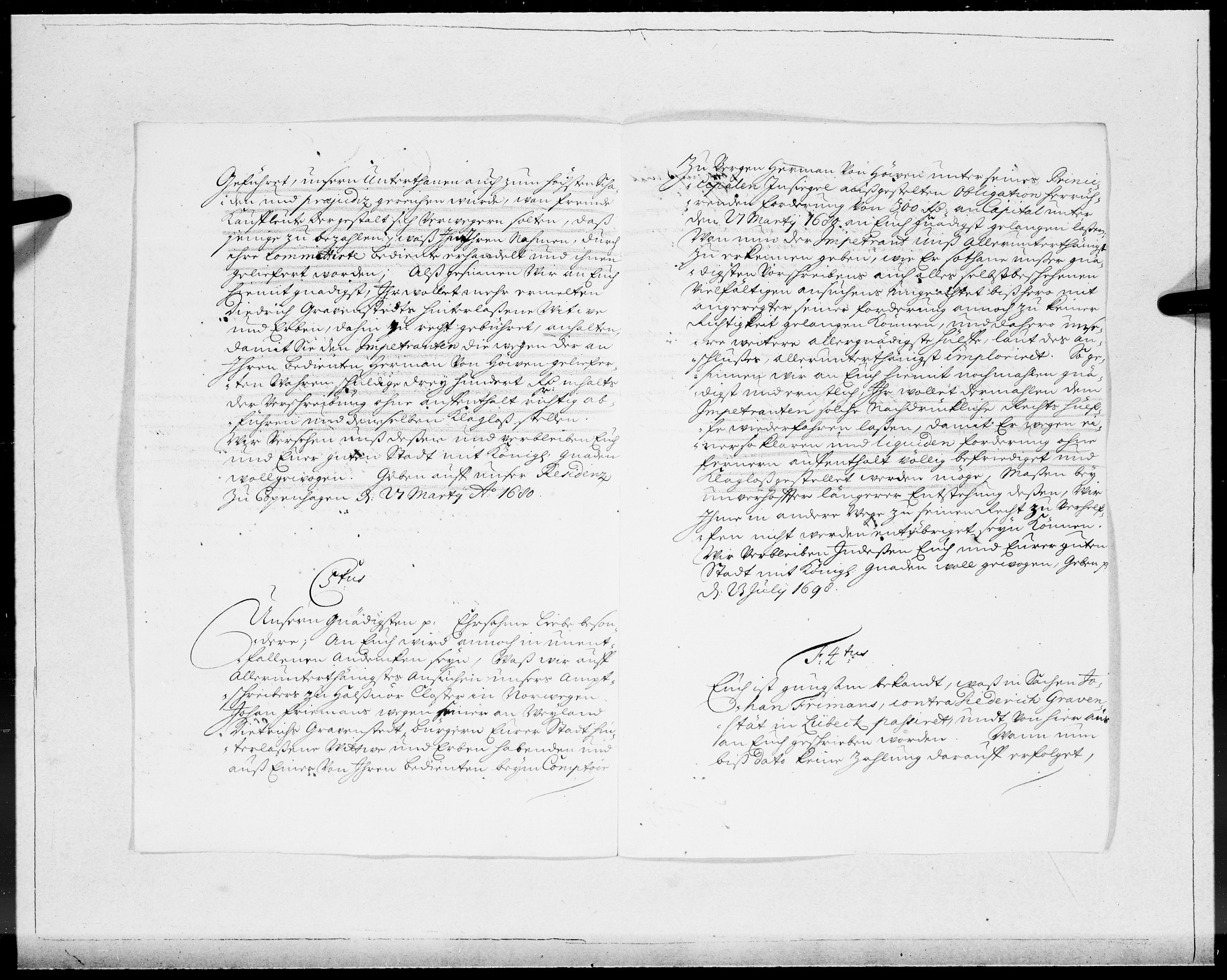 Danske Kanselli 1572-1799, AV/RA-EA-3023/F/Fc/Fcc/Fcca/L0063: Norske innlegg 1572-1799, 1707, p. 16